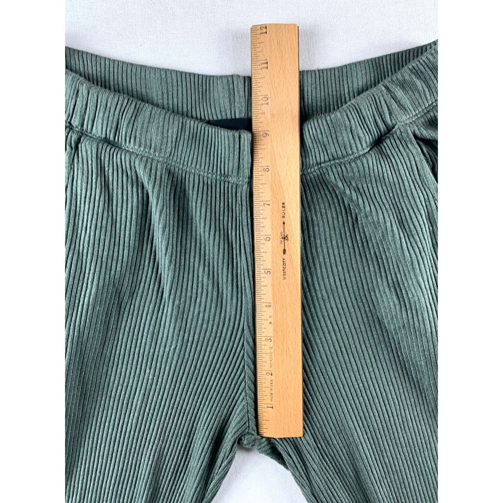 MONROW MONROW PANTS WOMENS XS GREEN STRIPED JOGGER SWEATPANTS HB0307-3 Straight Leg Weekday Womens XS Green Striped Monrow Pants Size 26" / US 2 / IT 38 - 4 Thumbnail