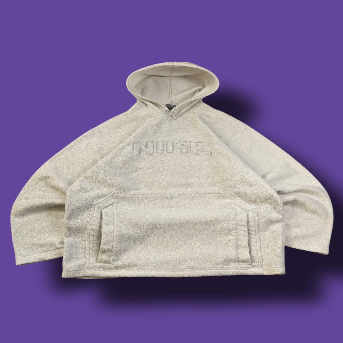 Nike × Vintage NIKE TEDDY FLEECE VINTAGE CENTER OVERSIZE BOXY SWEATSHIRT Size US M / EU 48-50 / 2 - 1 Thumbnail