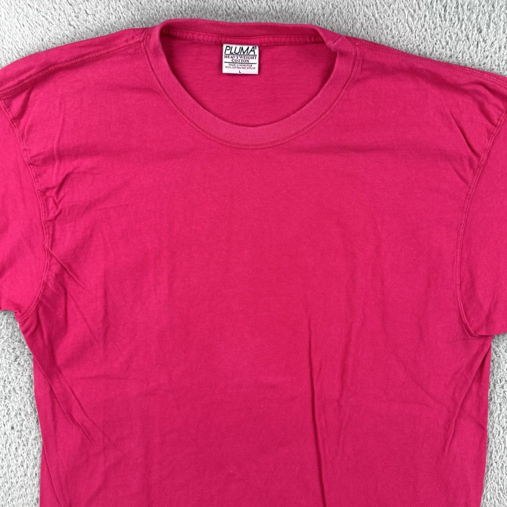 Vintage VINTAGE Pluma T-Shirt Pink 90s Adult Large Short Sleeve Crew Neck Cotton Shirt Mens Size US L / EU 52-54 / 3 - 5 Thumbnail