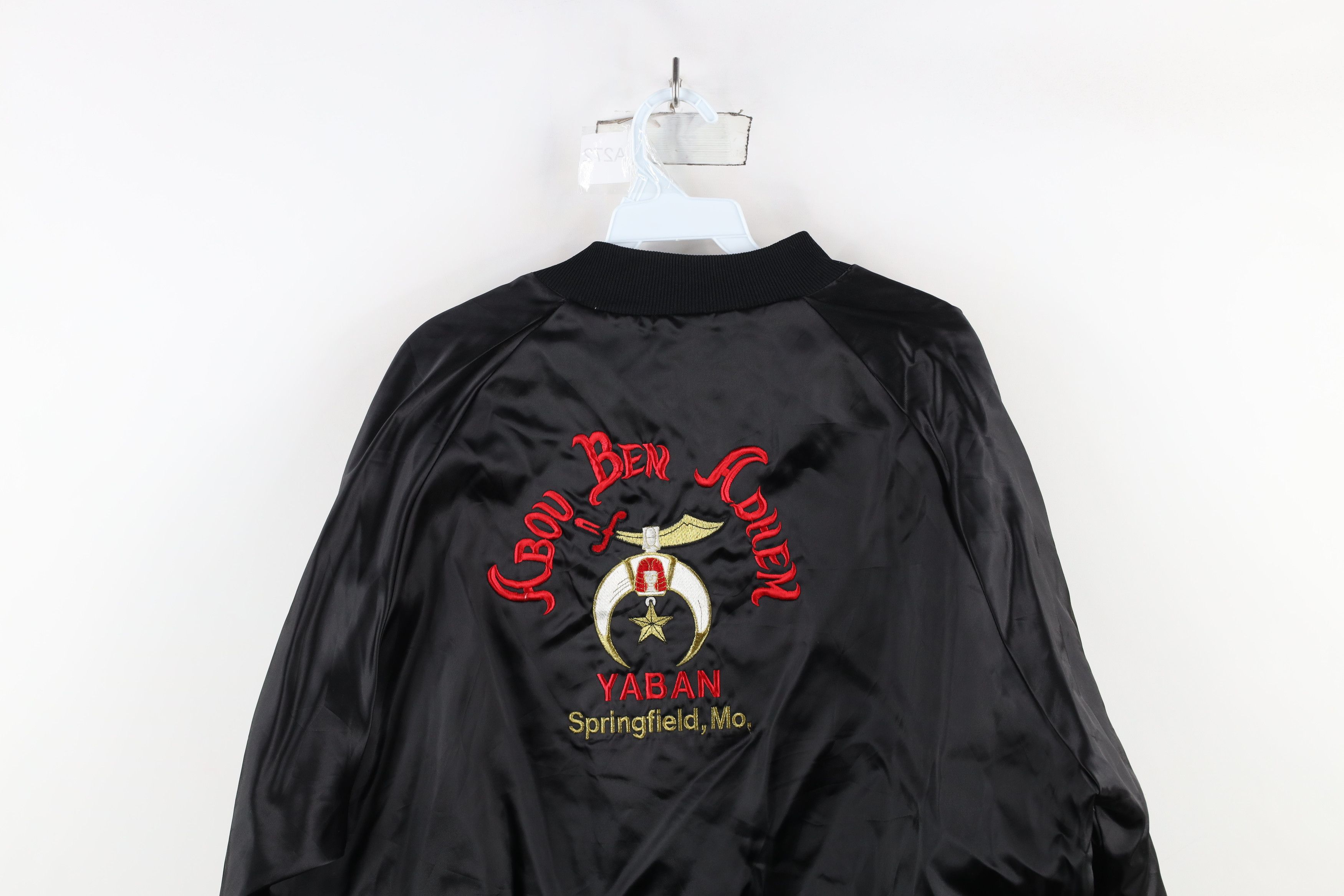 Vintage Vintage 70s 80s Adhem Shrine Nobles Satin Bomber Jacket USA Size US L / EU 52-54 / 3 - 14 Thumbnail
