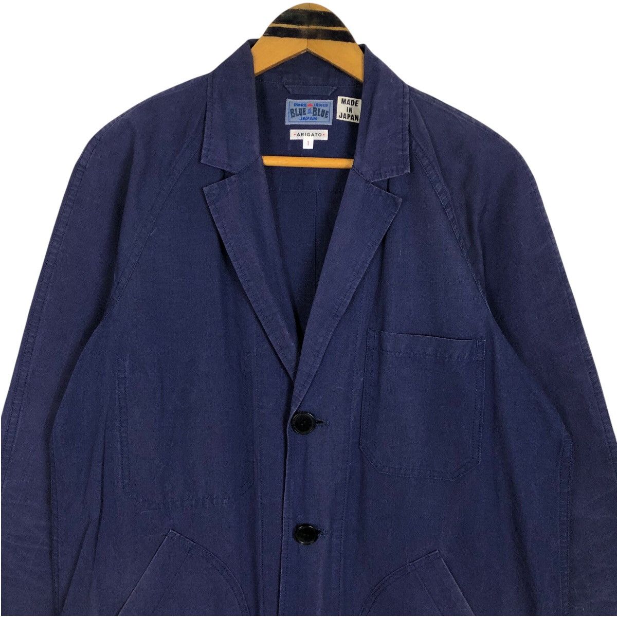 Blue Blue Japan × Indigo × Japanese Brand Vintage Blue Blue Japan Arigato Pure Indigo Long Coat Size US M / EU 48-50 / 2 - 3 Thumbnail