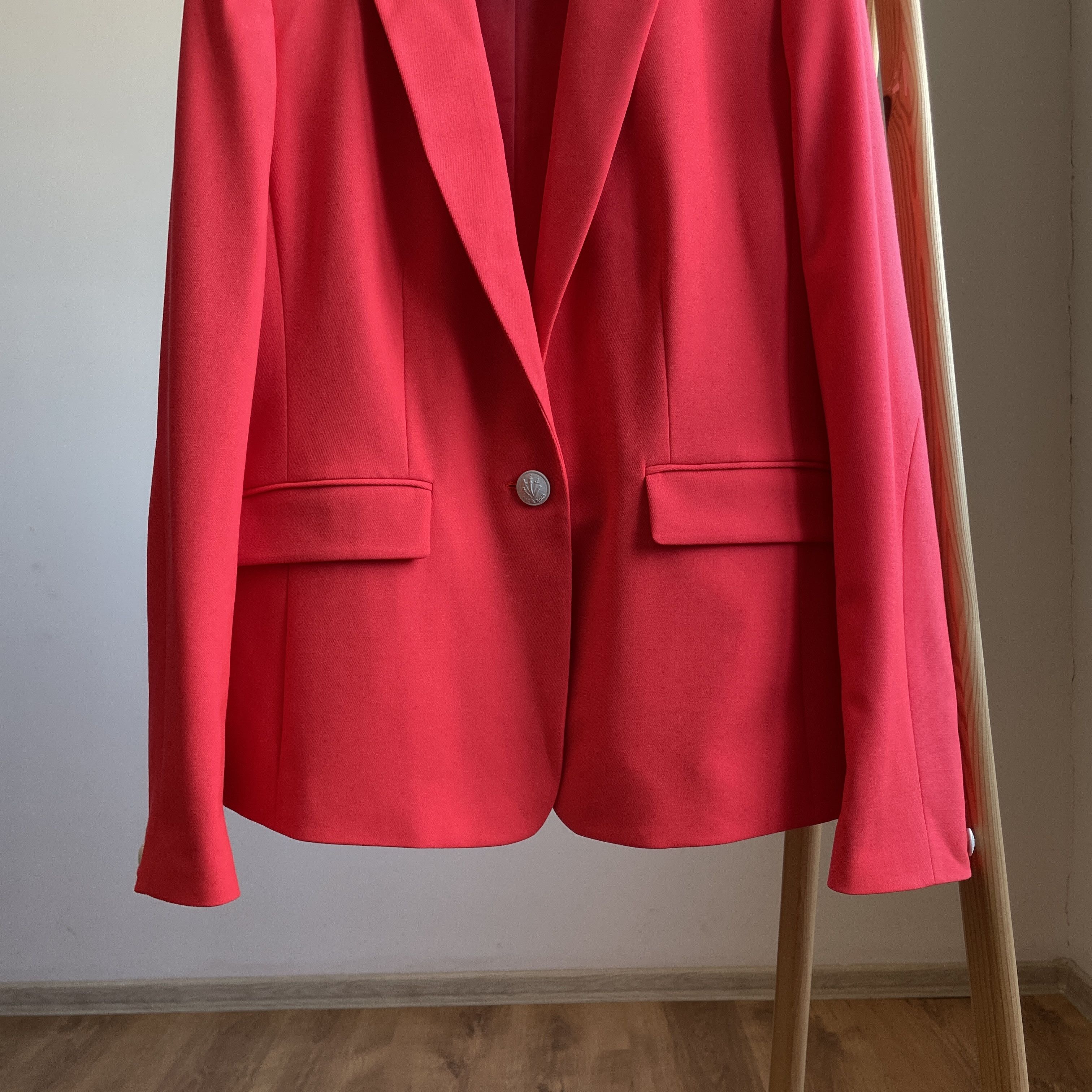 Rag & Bone Rag & Bone Womens Bright Pink Lexington Twill Blazer Size M / US 6-8 / IT 42-44 - 4 Thumbnail
