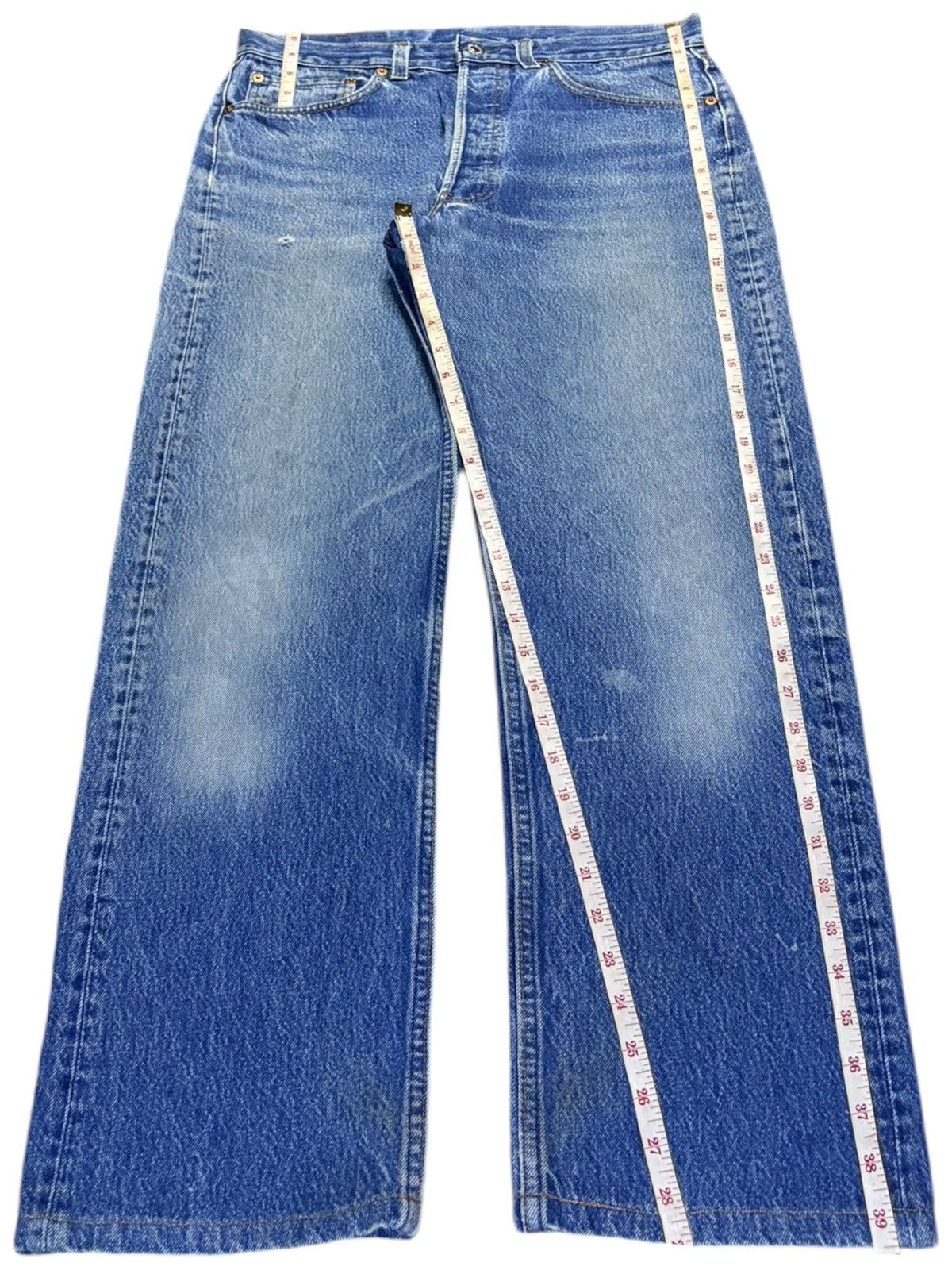 Levi's Vintage 90s Levis 501xx Mud Wash Distress Loose Jeans Size US 32 / EU 48 - 12 Thumbnail