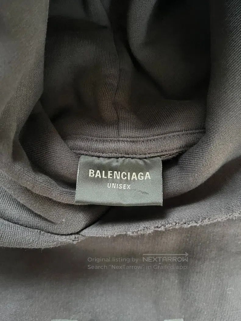 Balenciaga Balenciaga Cracked Print Destroyed Hoodie Tape Hoodie Size US S / EU 44-46 / 1 - 3 Thumbnail