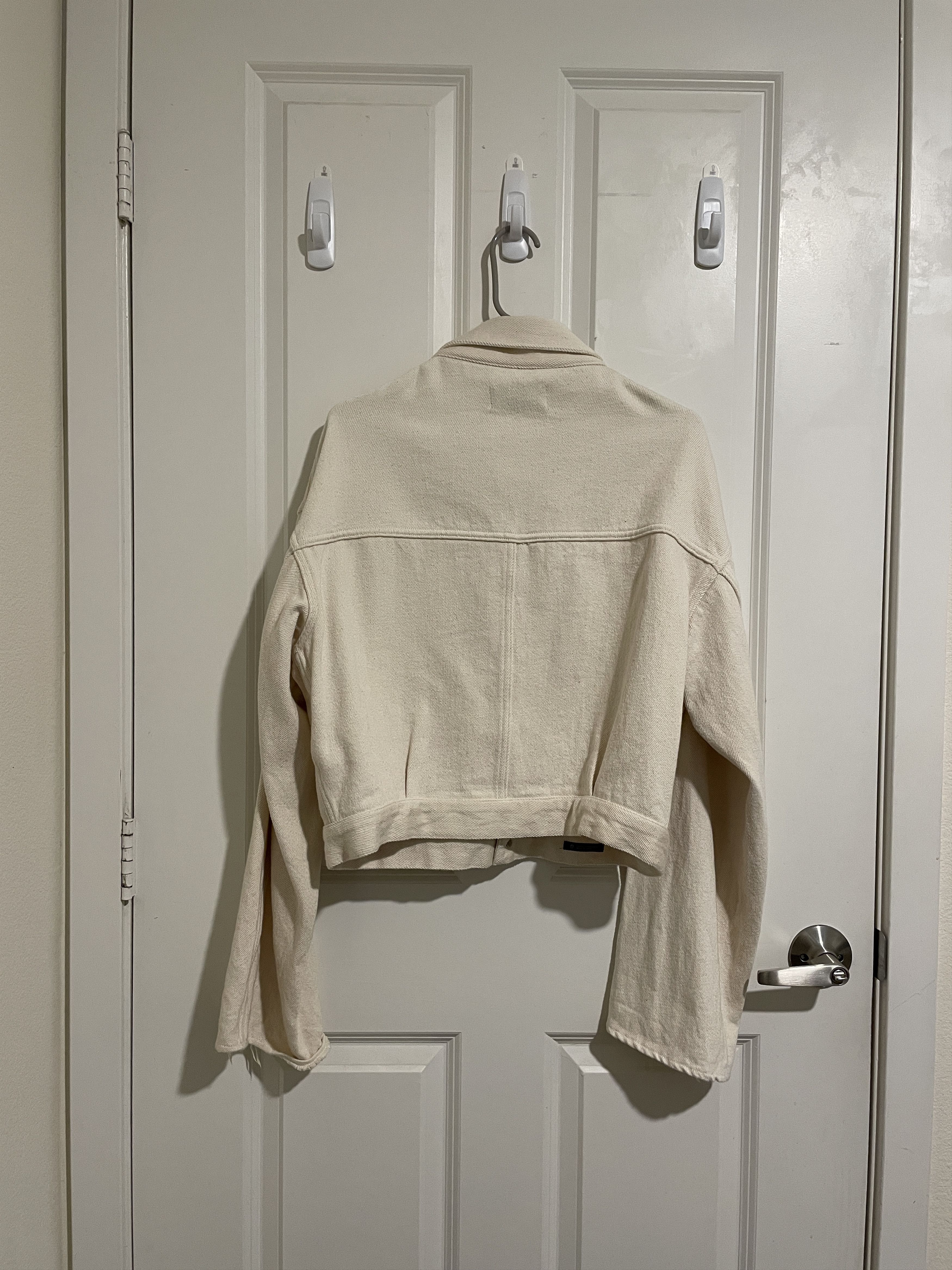 KURO Distressed Cream Denim Jacket Size US XS / EU 42 / 0 - 2 Thumbnail