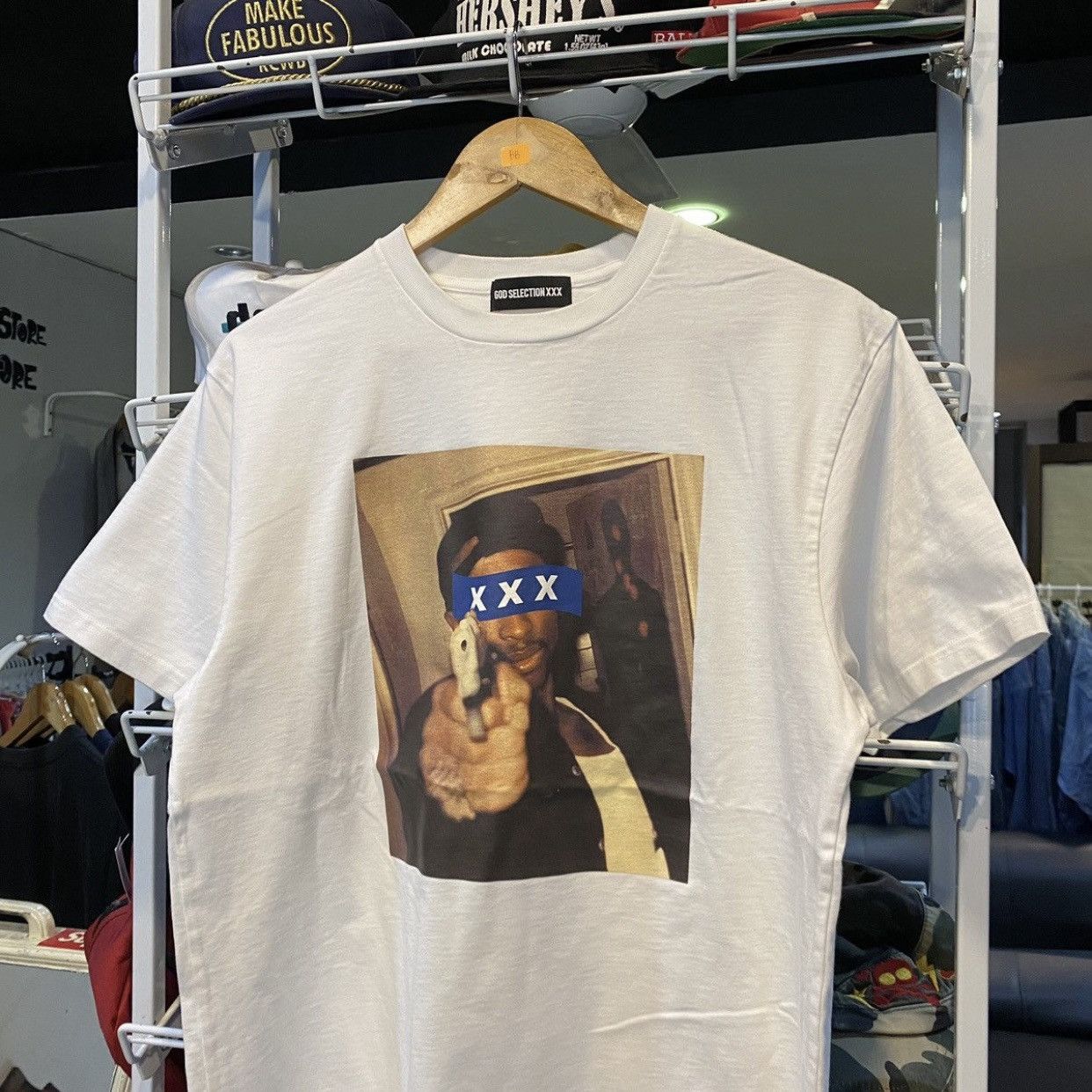 Japanese Brand God Selection XXX Tupac Shakur Graphic Photo T-Shirt Size US M / EU 48-50 / 2 - 3 Thumbnail