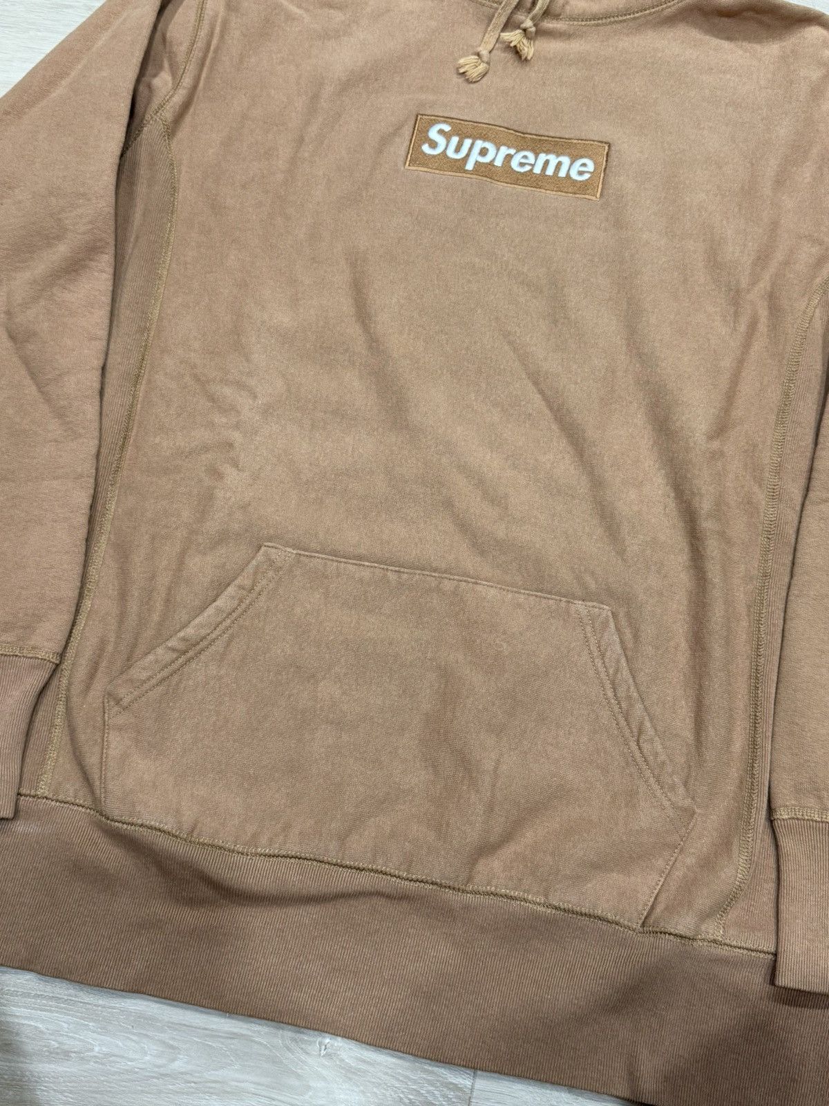 Supreme Supreme Khaki Box Logo Hoodie (2002) Size US L / EU 52-54 / 3 - 6 Thumbnail