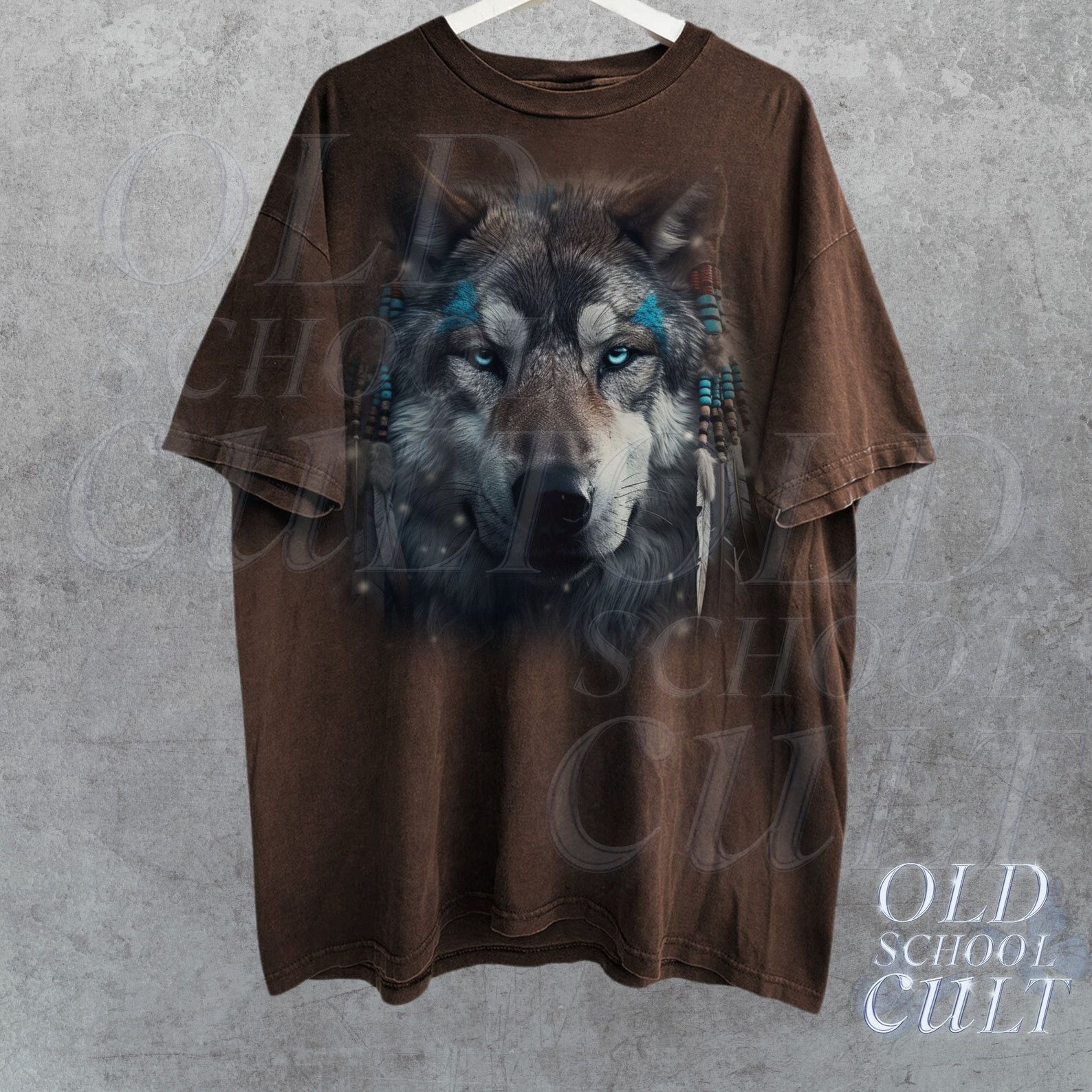 The Unbranded Brand Indian Wolf Vintage 90s Graphic Shirt Size US M / EU 48-50 / 2 - 3 Thumbnail