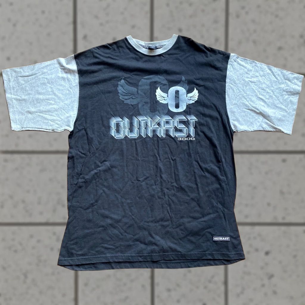 Vintage VINTAGE Outkast Clothing Co. Shirt Mens 2XL USA Made Graphic Print Logo T-Shirt Hip Hop 90s Grunge California City Band Astronaut Size US XXL / EU 58 / 5 - 1 Thumbnail