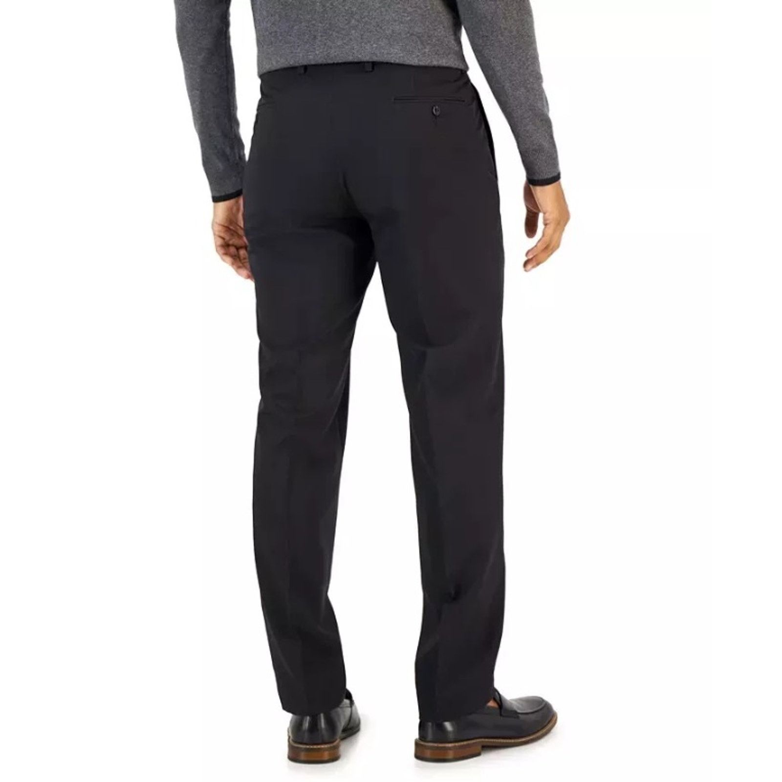 Van Heusen Van Heusen Men's Black Stretch Classic Suit Pants 33W 32L Size US 33 - 2 Thumbnail