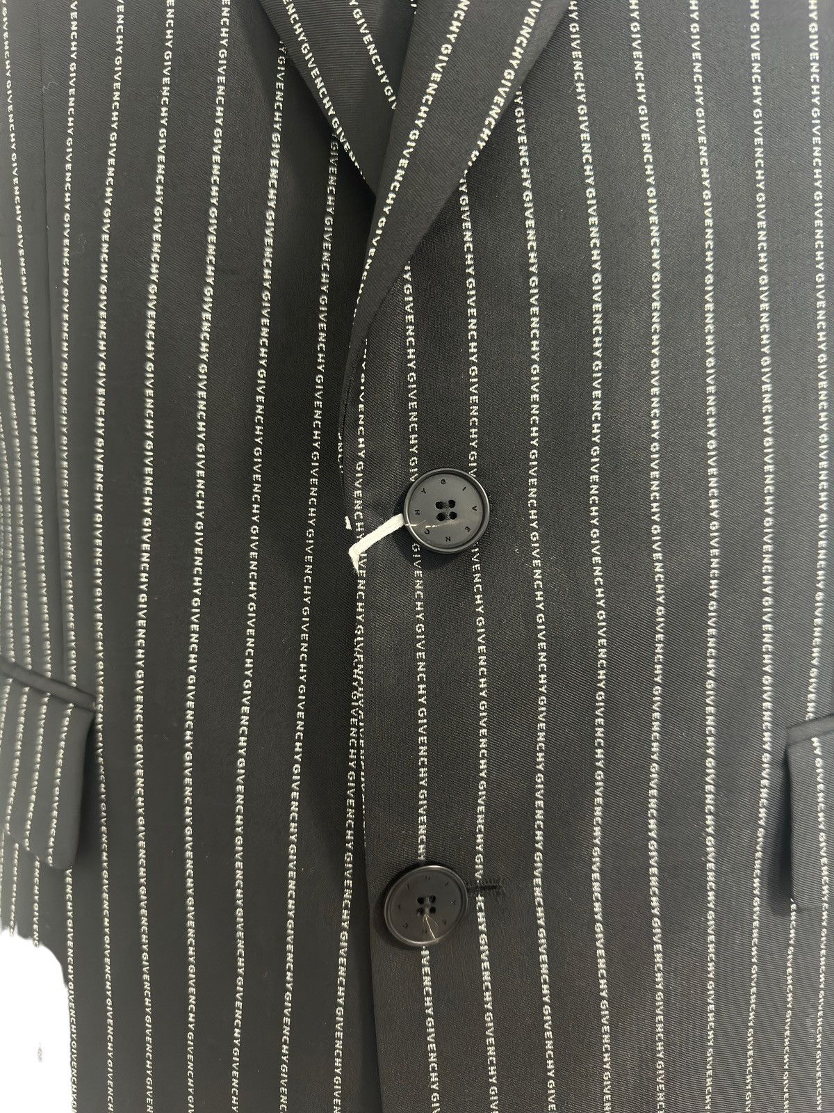 Givenchy Givenchy Logo Pinstripe Blazer Size 52L - 7 Thumbnail