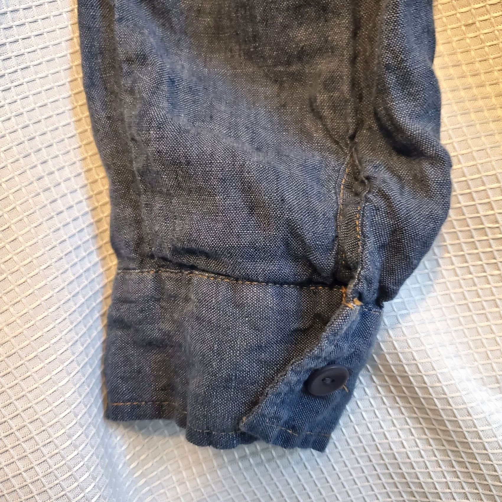 FLAX FLAX Shirt Dress Women Med Blue 100% Linen Collared Button Front Mini Preppy Sz Womens Size M / US 6-8 / IT 42-44 - 5 Thumbnail