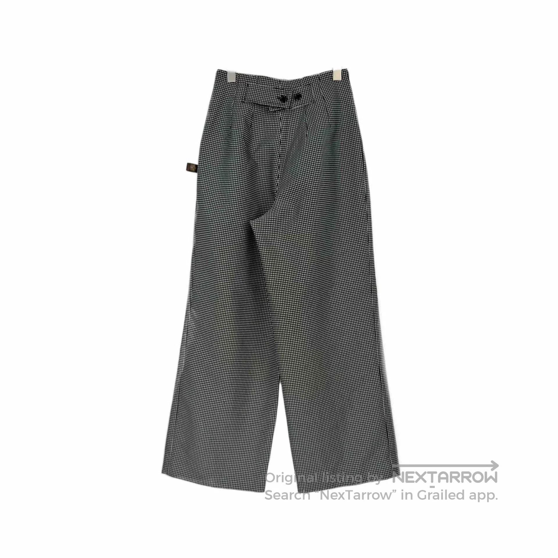 Louis Vuitton LV Black White Check Button Trousers. Size US 36 / EU 52 - 2 Thumbnail
