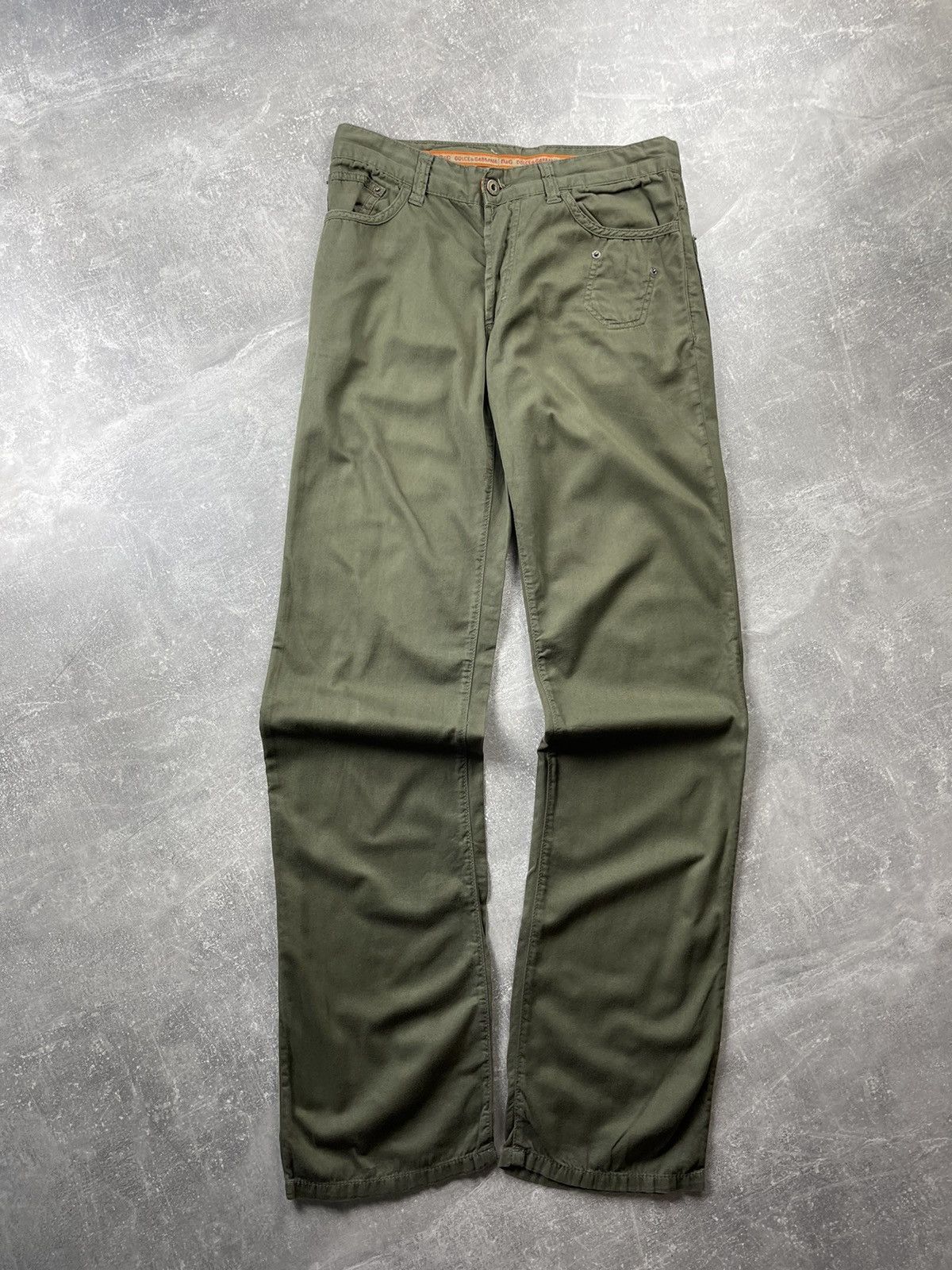 Dolce & Gabbana Dolce & Gabbana Vintage Green Distressed Logo Patch Pants Size US 32 / EU 48 - 8 Thumbnail