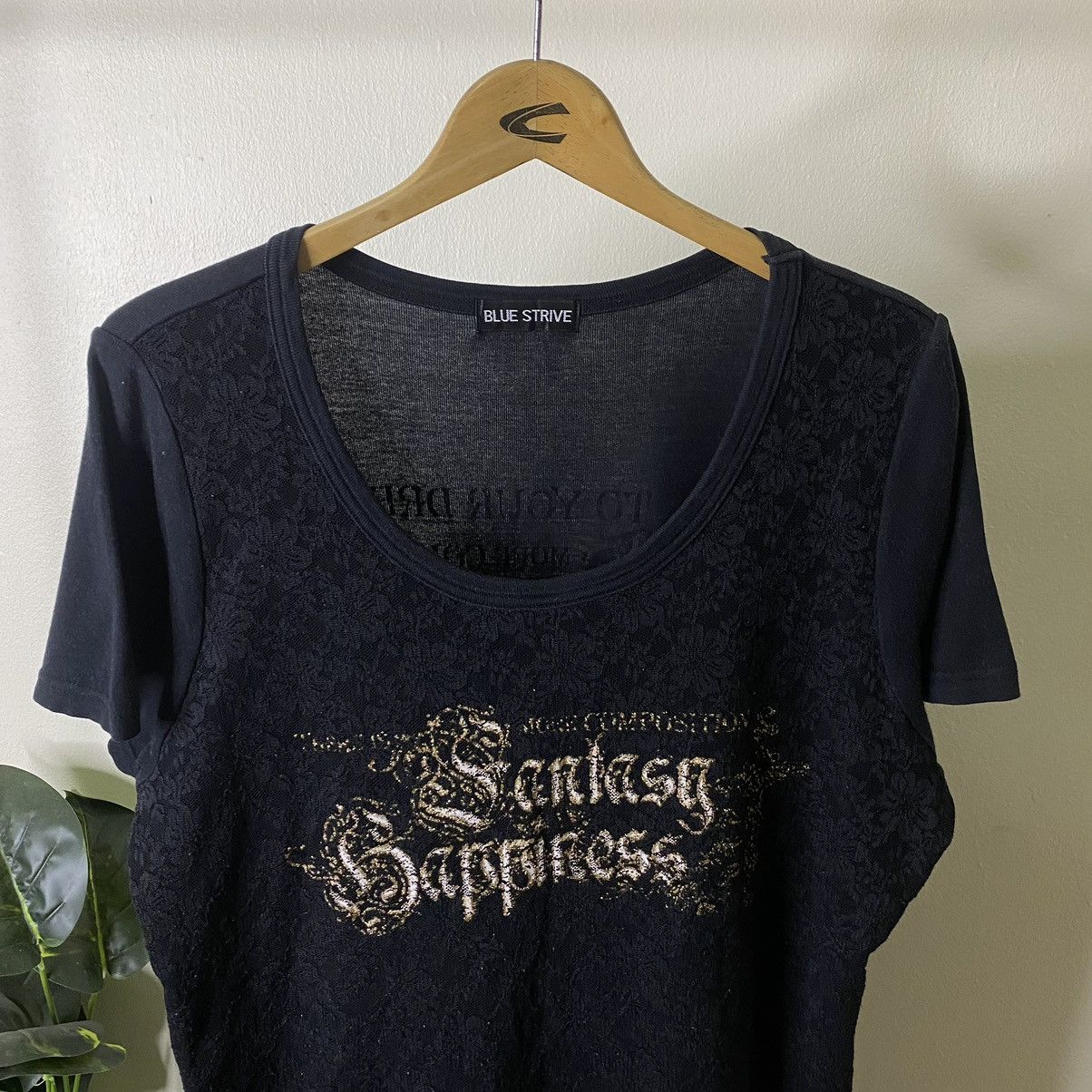 If Six Was Nine × Japanese Brand × Seditionaries Blue Strive Seditionaries Poem Cyber Gothic Punk Women Tee Size L / US 10 / IT 46 - 7 Thumbnail