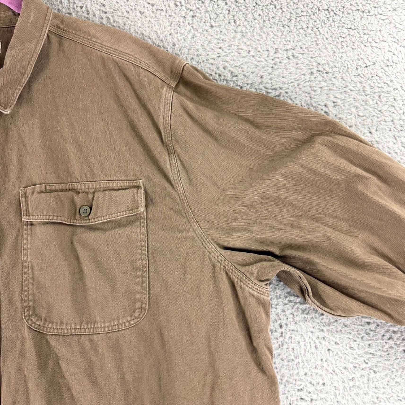 Madewell Madewell Button-Up Shirt Mens XXXL Brown Long Sleeve Casual Cotton Shirt Size US XXL / EU 58 / 5 - 4 Thumbnail