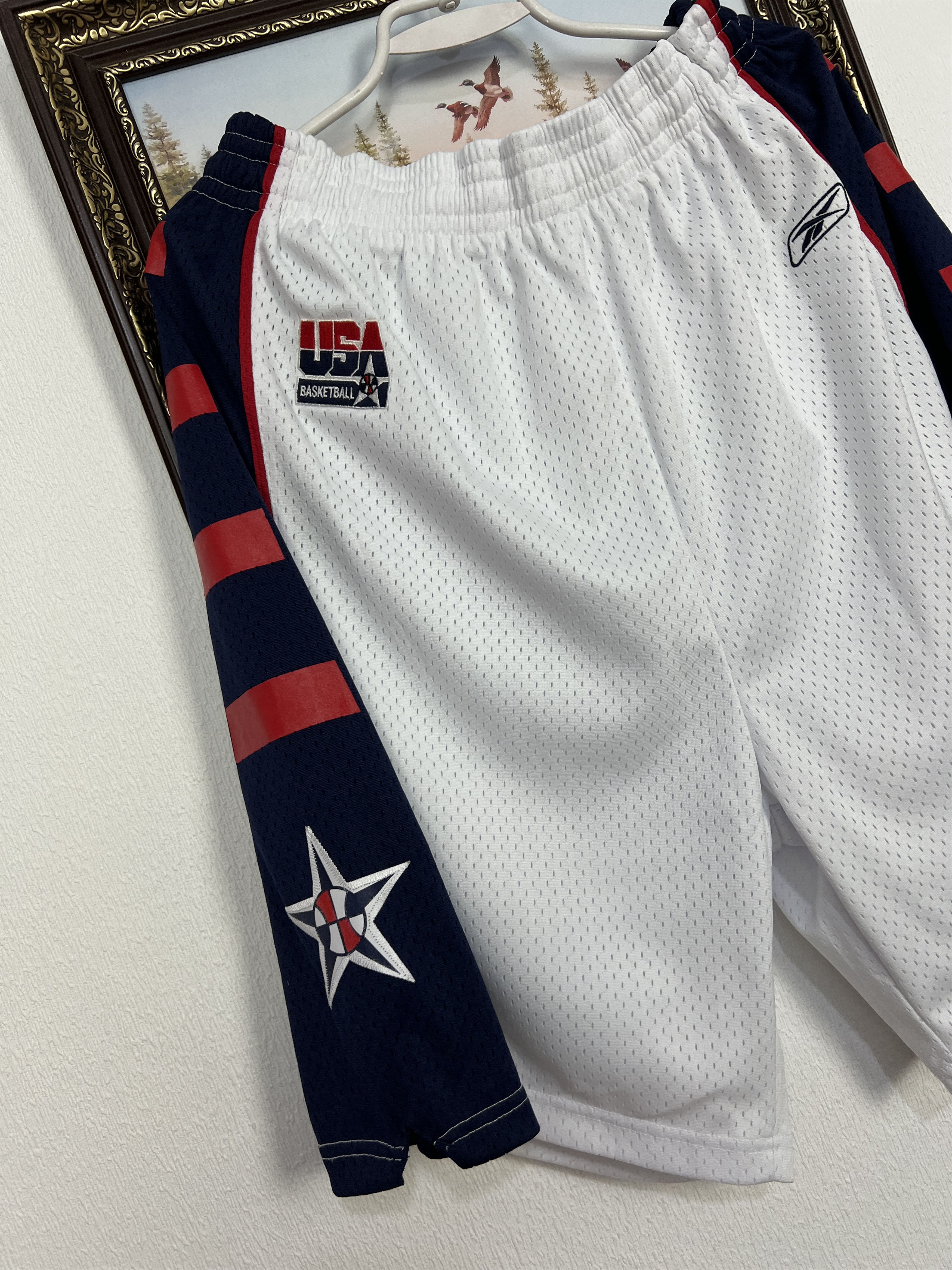 Reebok Vintage 2000's Reebok Team USA Basketball Shorts NBA 2XL Size US 38 / EU 54 - 3 Thumbnail