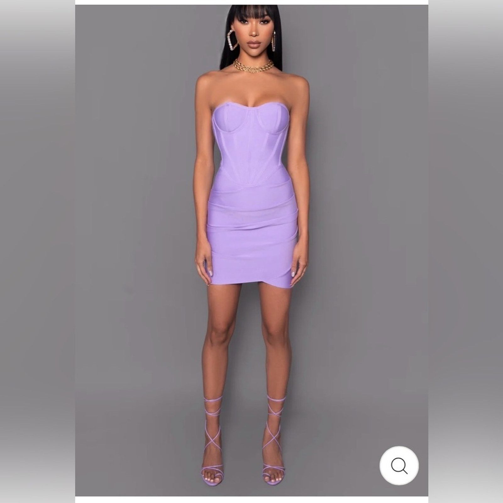 Other New Y2K Lavender Strapless Bodycon Dress size XS Size XS / US 0-2 / IT 36-38 - 2 Thumbnail