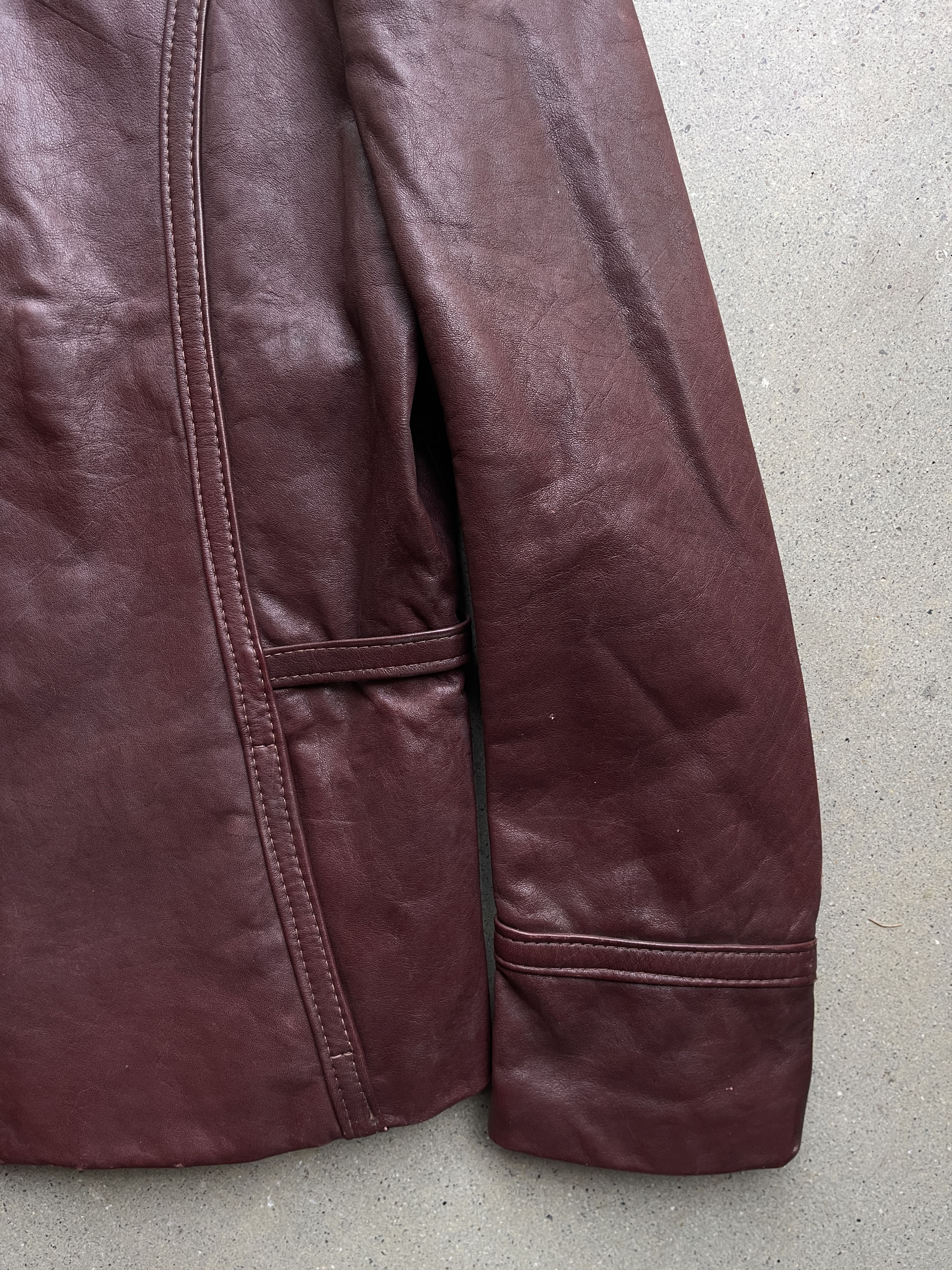 Vintage 1970'S ROME LEATHER JACKET Size S / US 4 / IT 40 - 4 Thumbnail