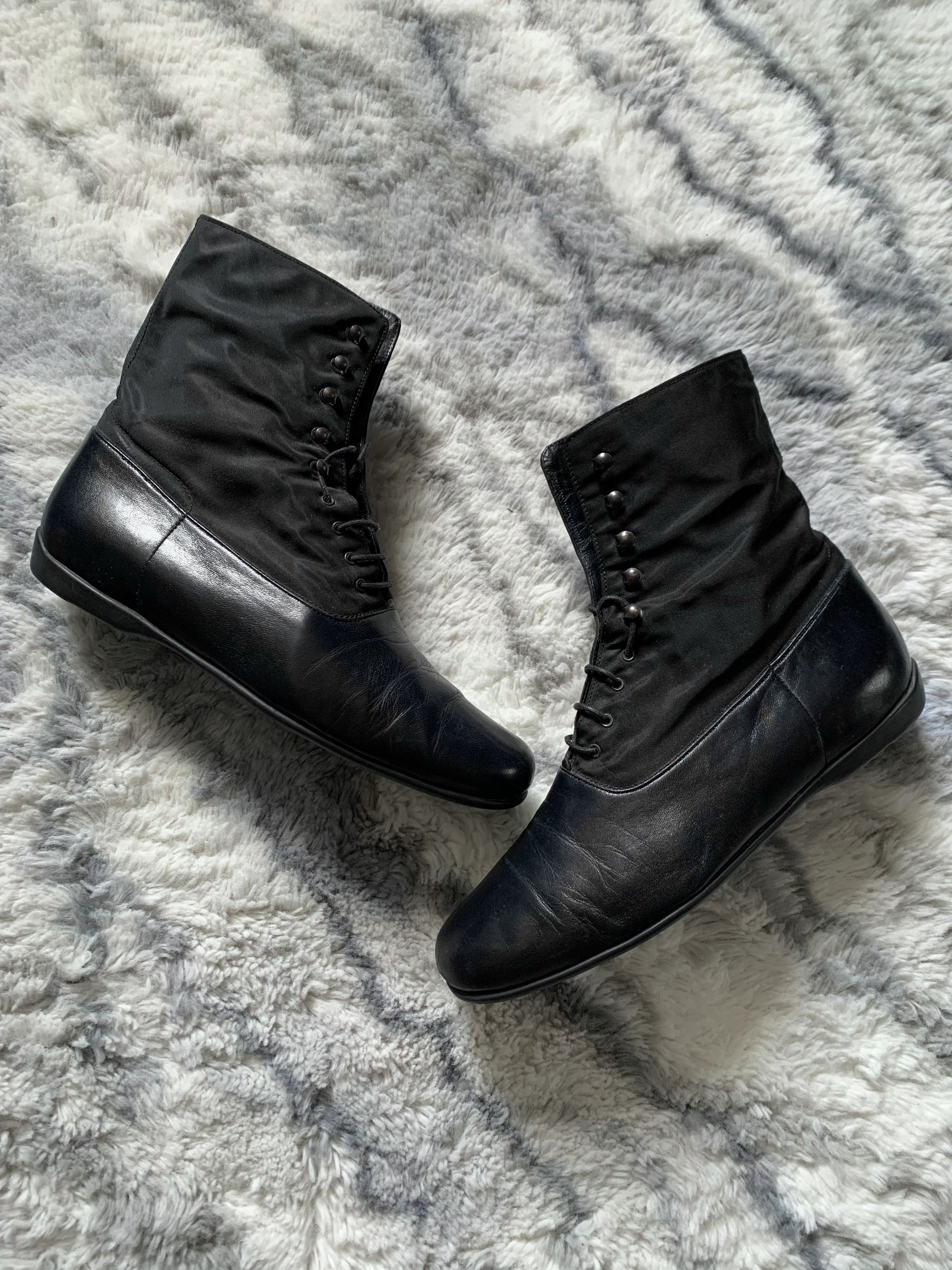 00s PRADA archive Leather Shoes BLACK