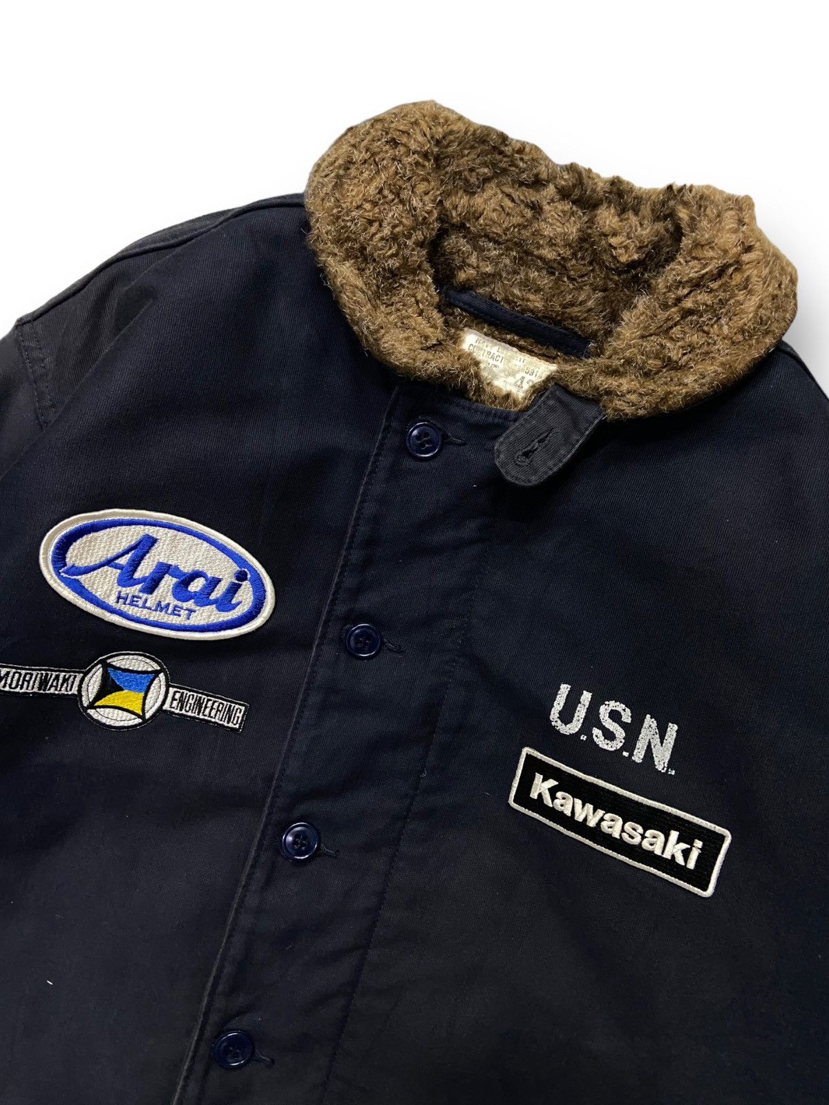 Vintage Vintage 40s USN N1 Deck Jacket Vtg Kawasaki Custom Patch Size US L / EU 52-54 / 3 - 4 Thumbnail