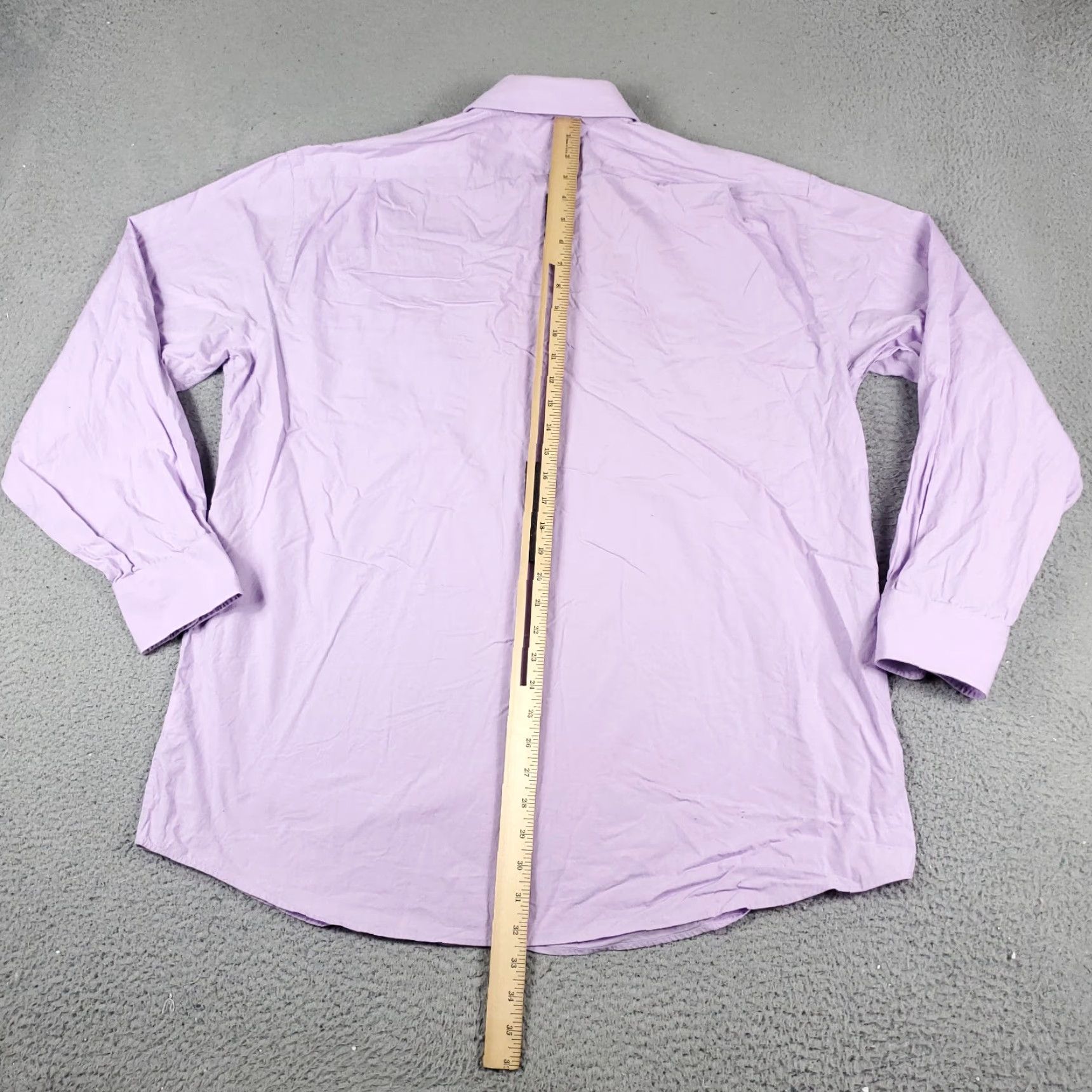 Tommy Hilfiger Tommy Hilfiger Dress Shirt Mens 17 Purple Button-Down Long Sleeve Woven Classic Size 46R - 3 Thumbnail