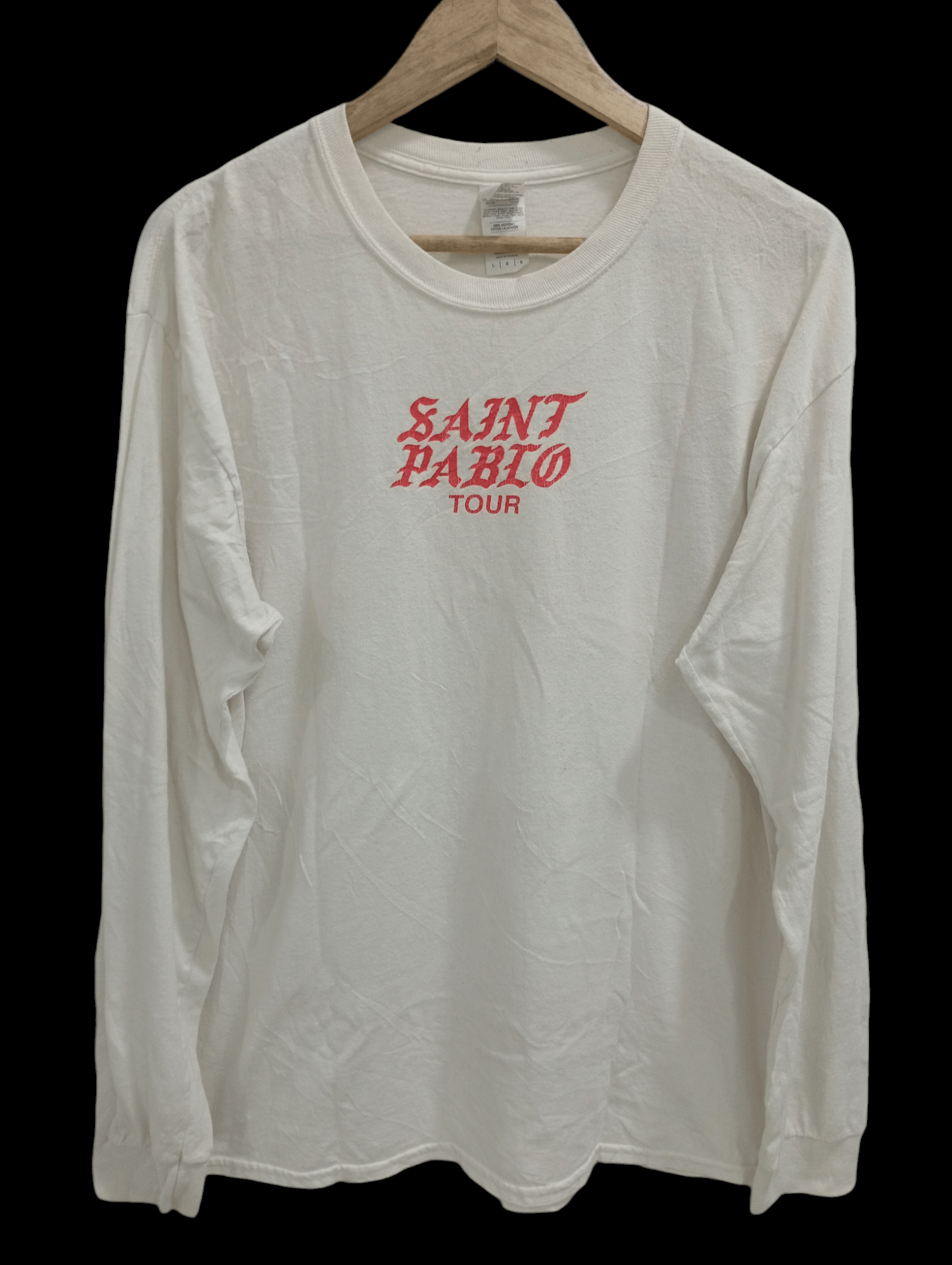 Kanye West × Rap Tees × Vintage 🔥🔥Kanye West Saint Pablo Tour LS T-Shirt Size US L / EU 52-54 / 3 - 3 Thumbnail