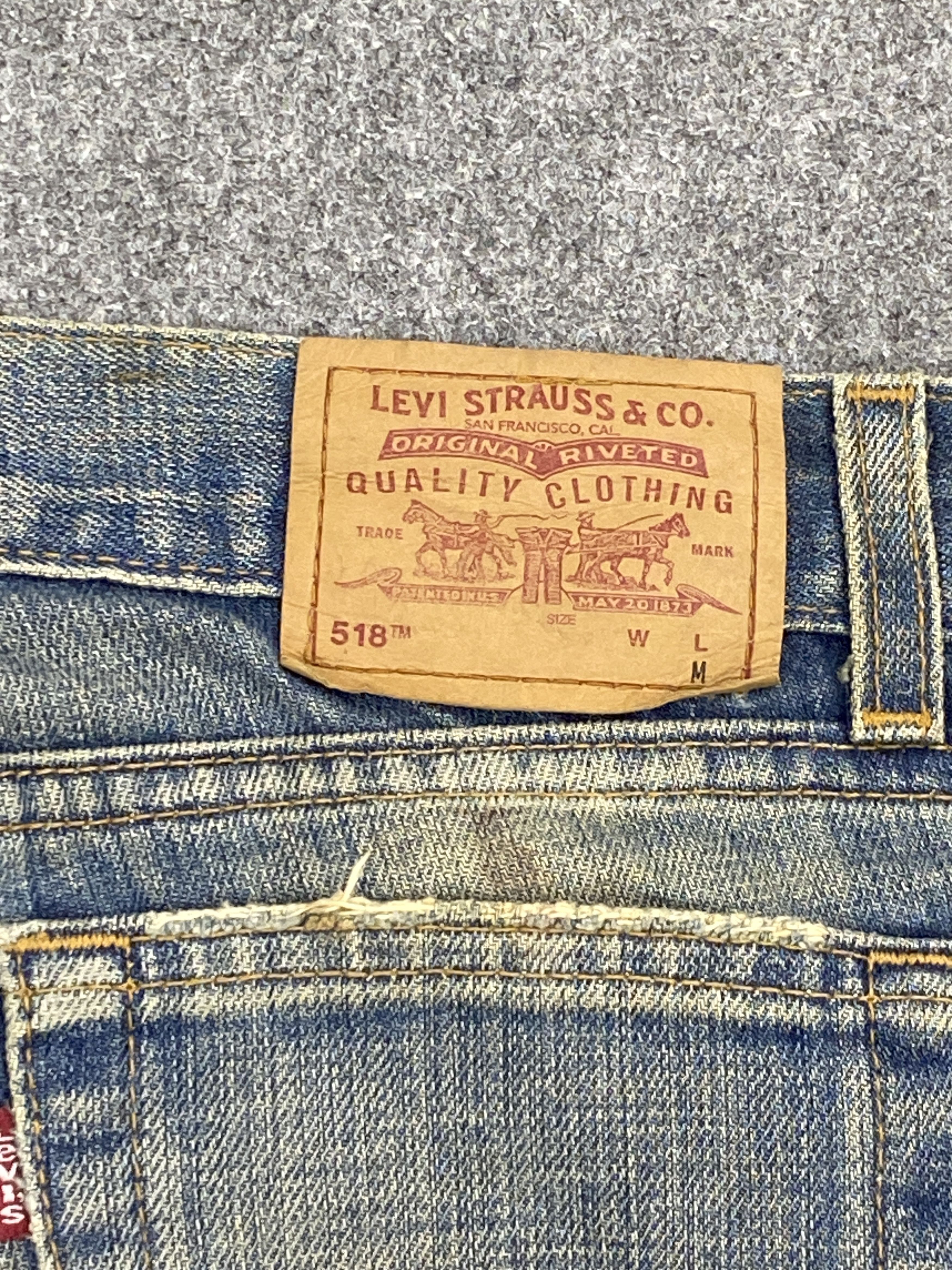 Levi's Rusty Vintage 90s Levis 518 Superlow Bootcut Jeans DP2637 Size US 33 - 5 Thumbnail