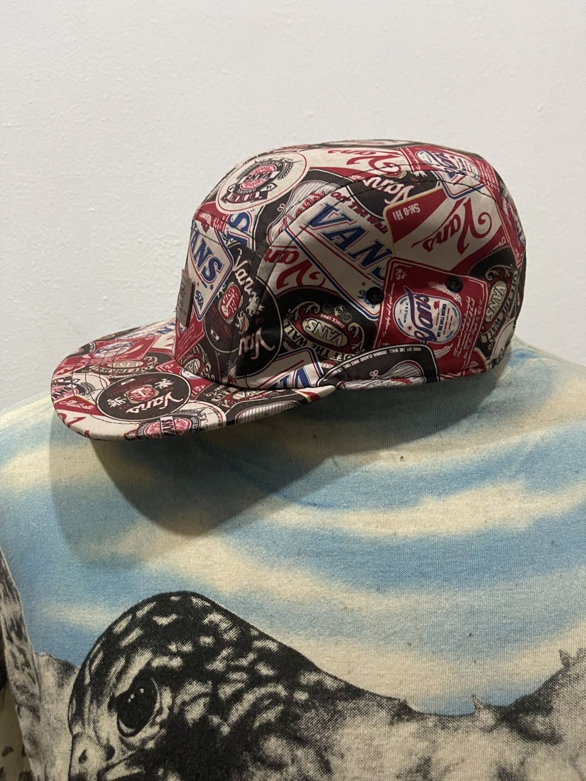 Vans Vans 5 Panel Hat Cap Strap Back Davis All Over Print Size ONE SIZE - 2 Thumbnail