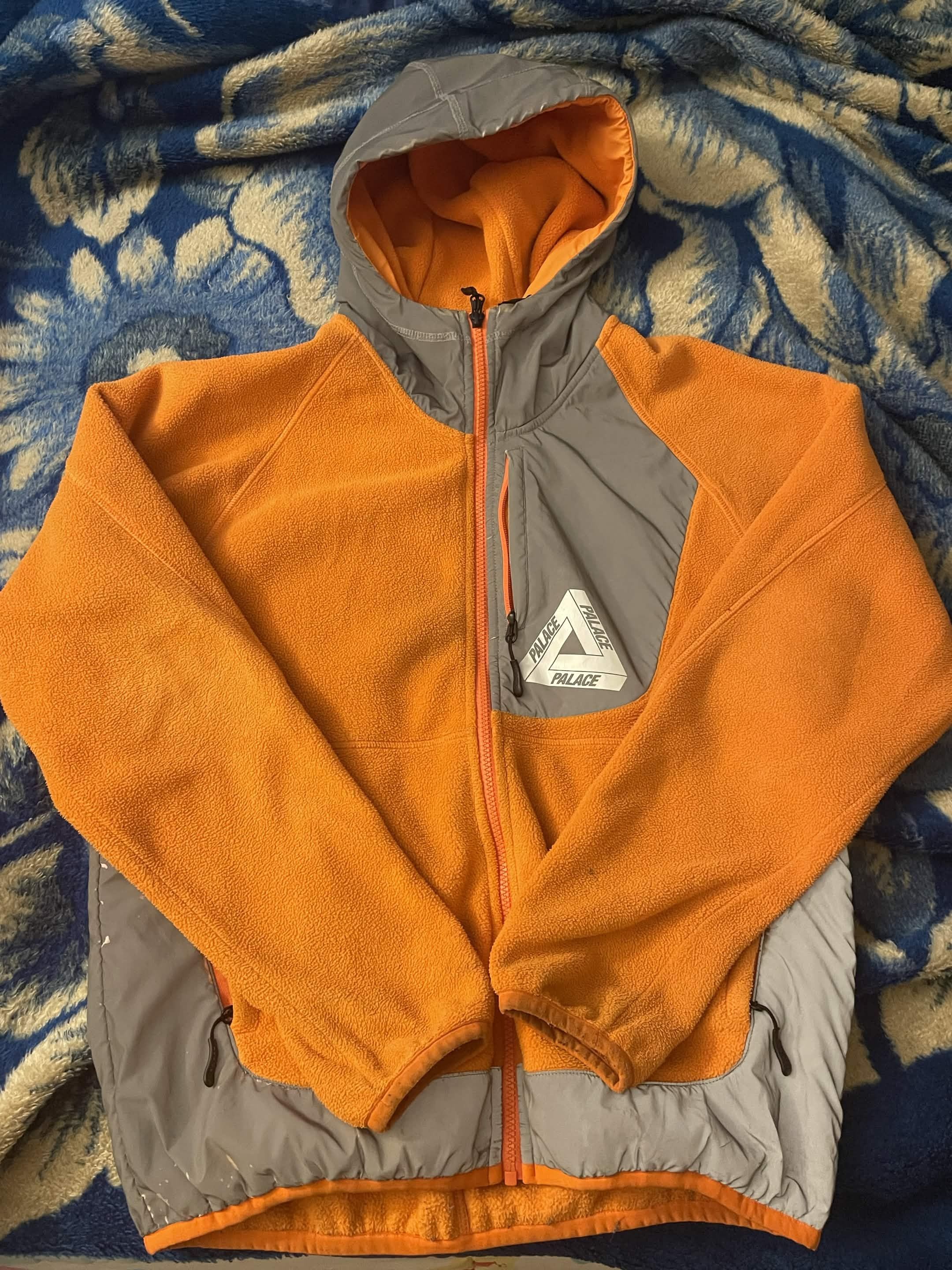 Palace Palace Run It Jacket (Orange/Grey) (Size: M) | Grailed