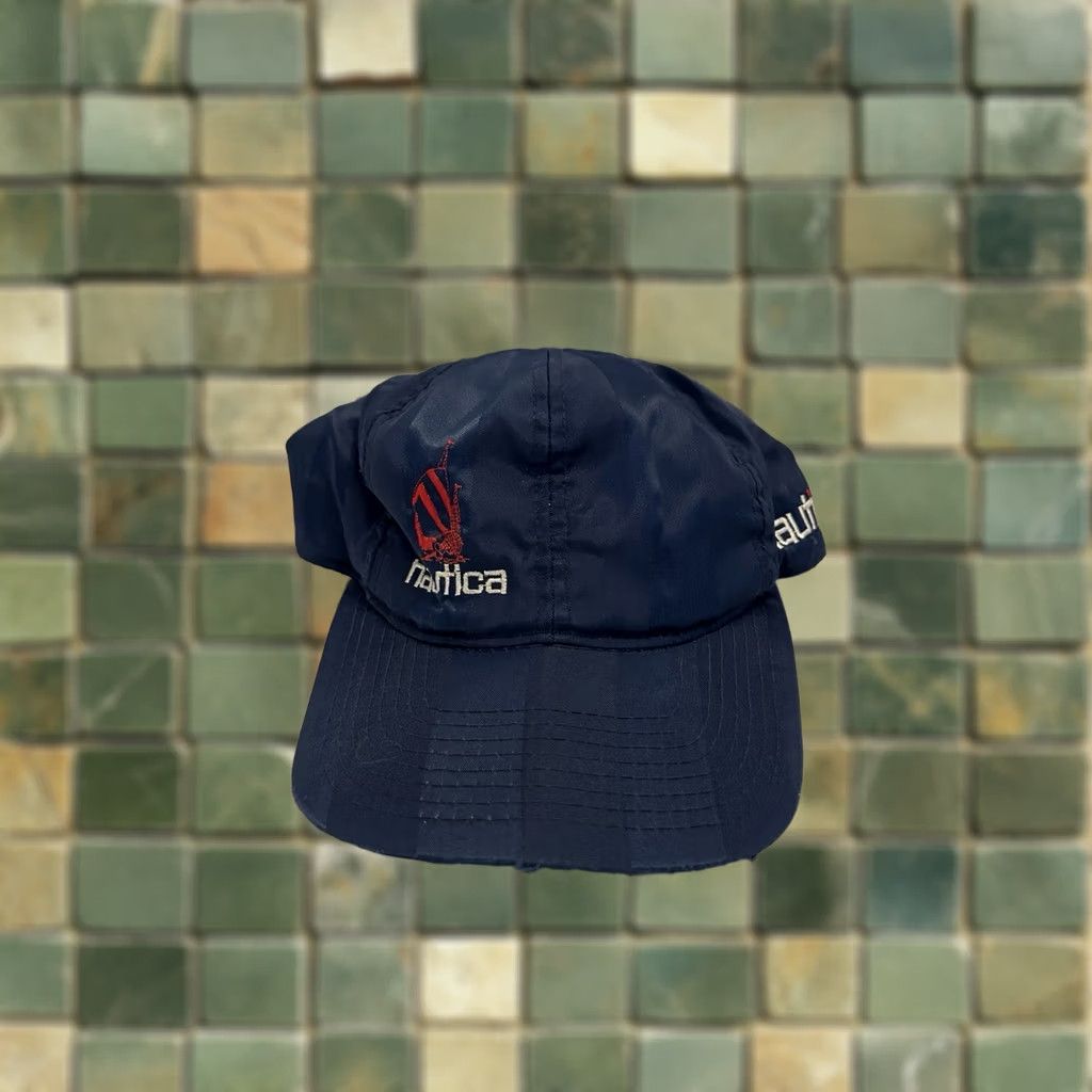 Nautica VINTAGE Nautica Hat Navy Blue Nylon SnapBack Size ONE SIZE - 1 Thumbnail