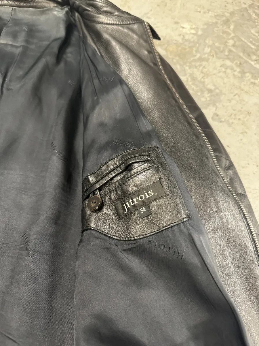 Jitrois 2000s Jitrois Black Leather Pure Premium Biker Jacket Size US L / EU 52-54 / 3 - 6 Thumbnail
