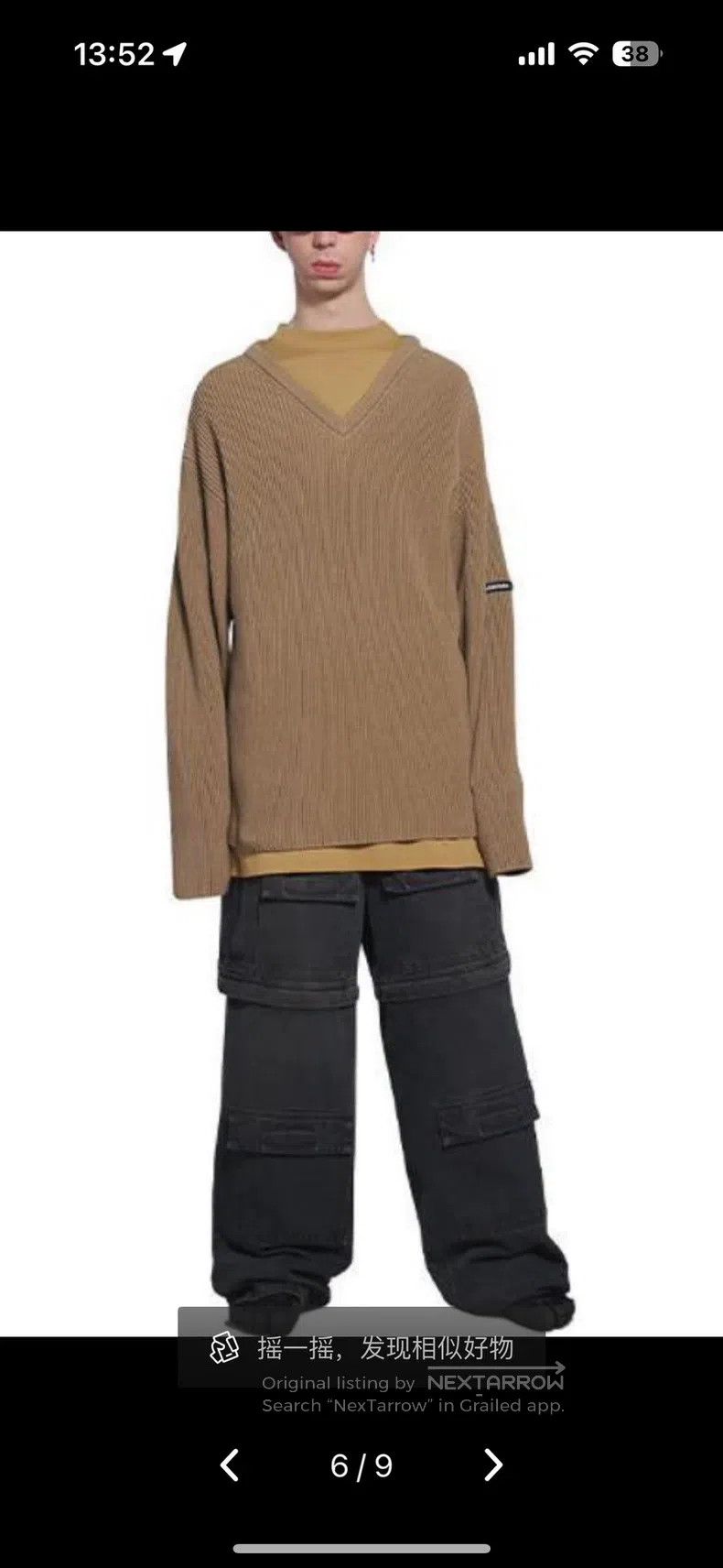 Balenciaga Balenciaga Solid Double Layer Round Neck Casual Long Sleev Size US XL / EU 56 / 4 - 9 Thumbnail