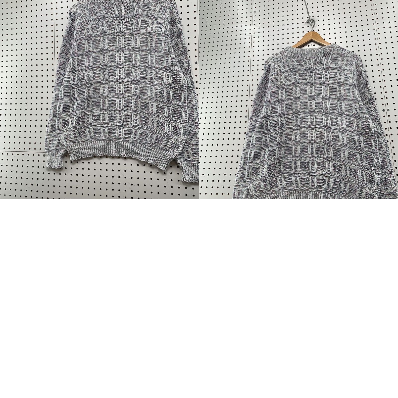 Croft & Barrow VINTAGE Croft & Barrow Sweater Gray Medium Long Sleeve Pullover Mens Geometric Casual Size US M / EU 48-50 / 2 - 8 Thumbnail
