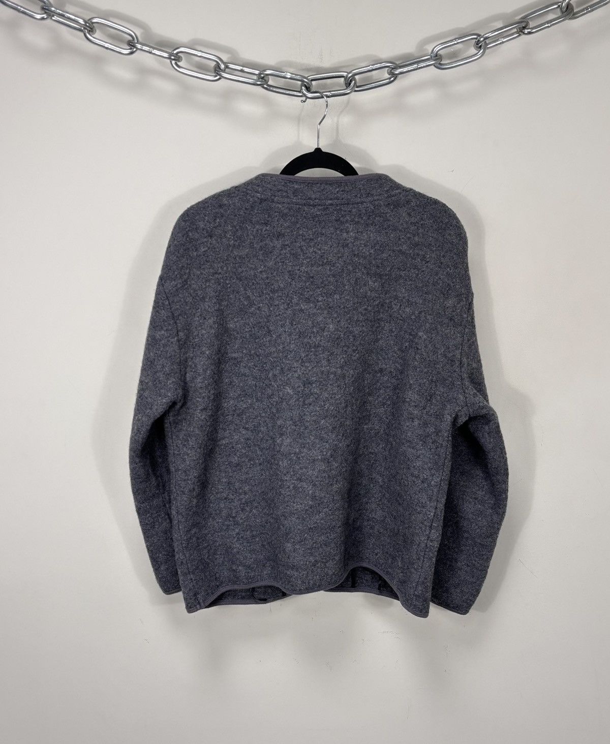 Other Vintage Der Wildschutz Trachten Grey Wool Cardigan Jacket Size L / US 10 / IT 46 - 14 Thumbnail