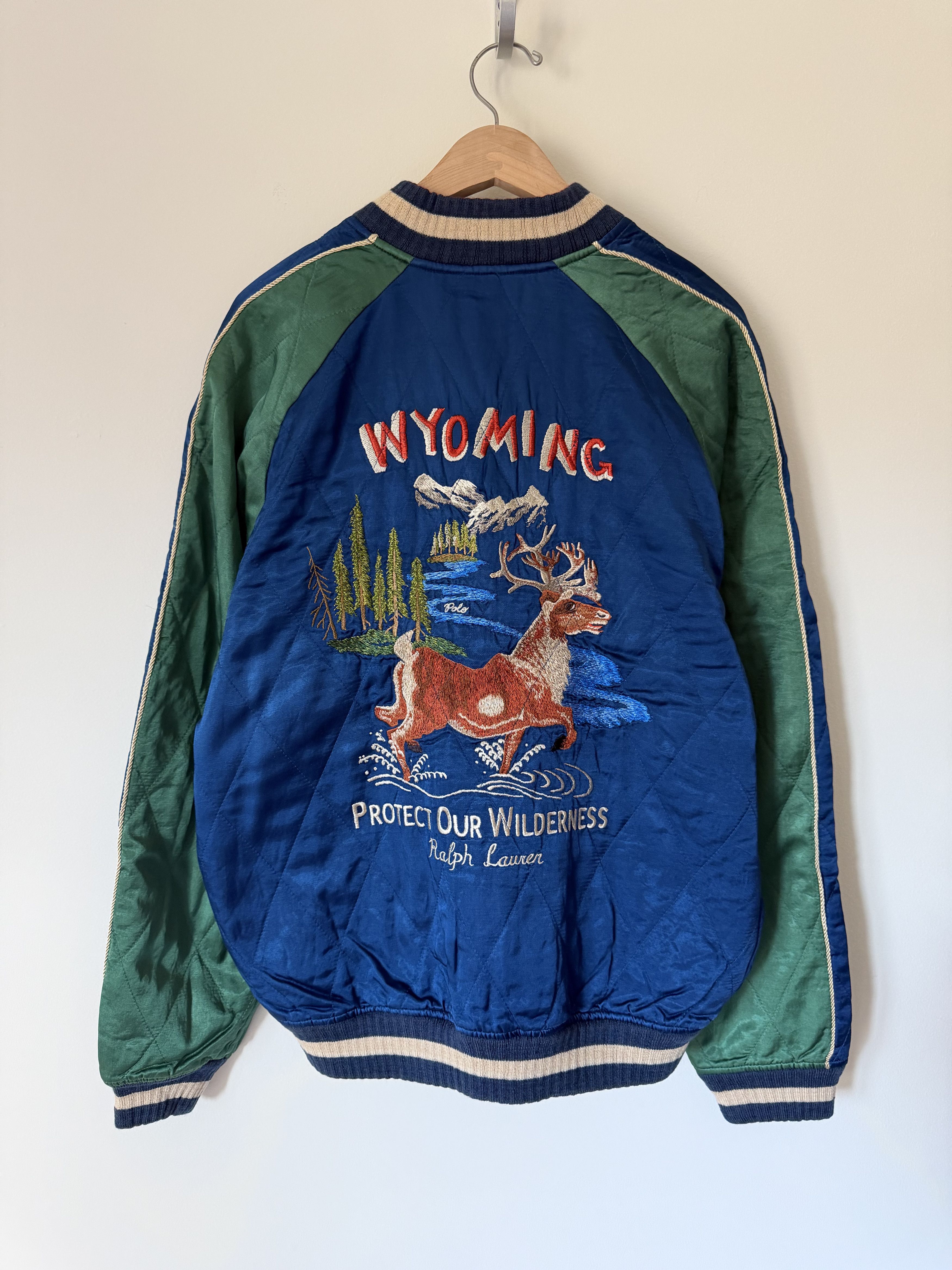 Polo Ralph Lauren Polo Ralph Lauren Wyoming Souvenir Satin Flight Jacket Size US L / EU 52-54 / 3 - 1 Thumbnail