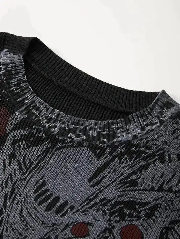 Japanese Brand Knitted Gothic Punk Style Sweater Pullover Unisex Size US XL / EU 56 / 4 - 4 Thumbnail