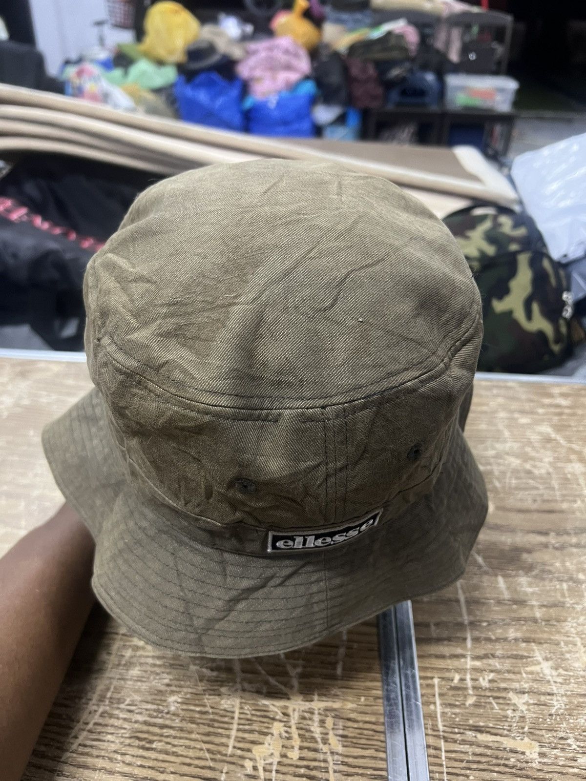 Ellesse × Vintage THRASHED FADED ELLESSE BUCKET HAT Size ONE SIZE - 5 Thumbnail