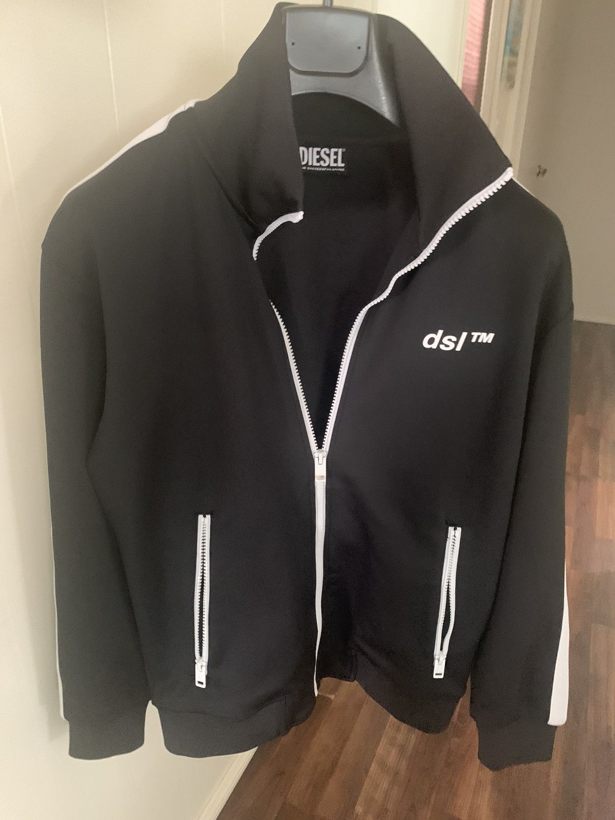 Diesel DIESEL S-KRAMY TRACK JACKET WITH ZIP CLOSURE XS Size US XS / EU 42 / 0 - 3 Thumbnail