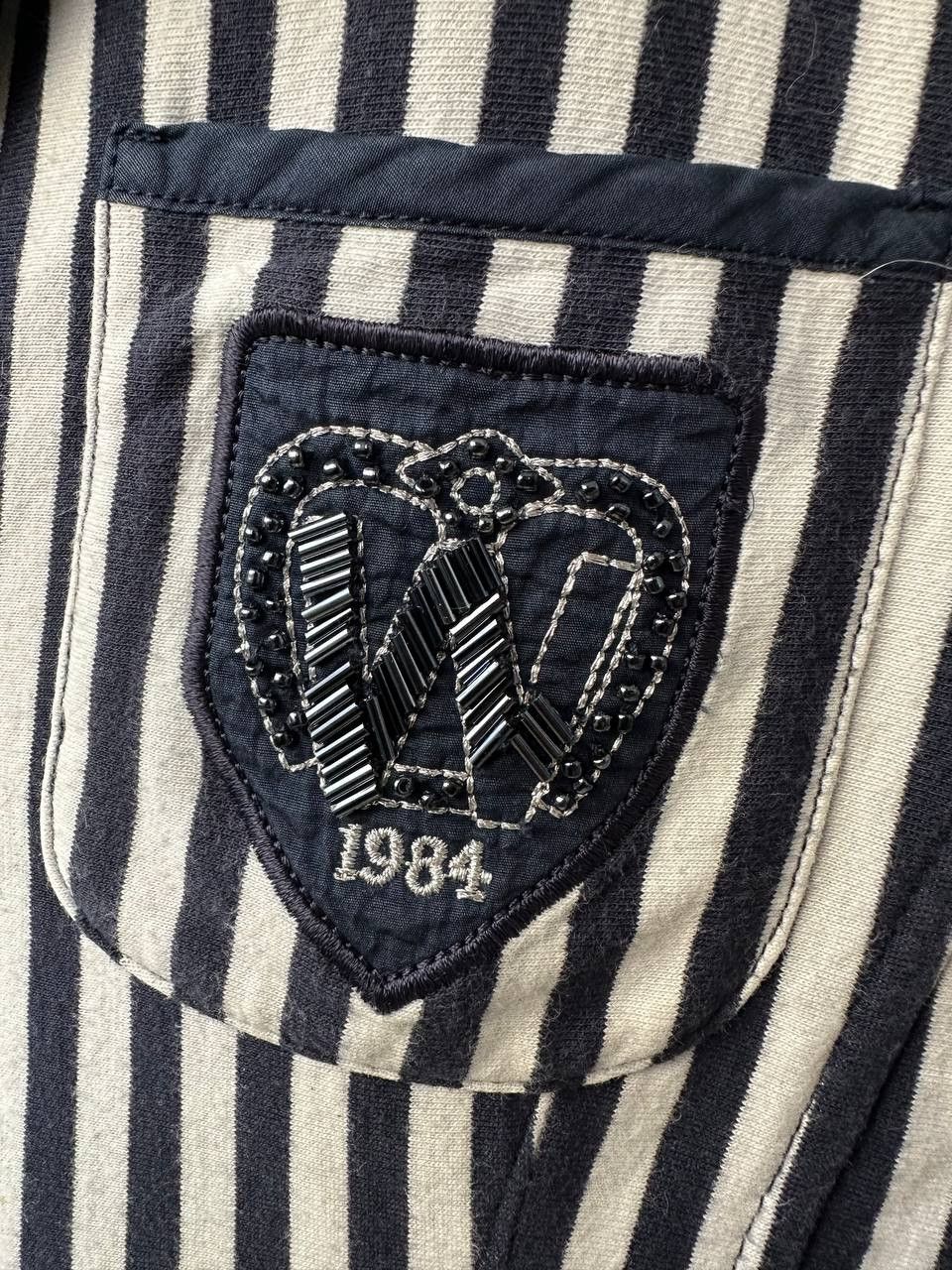 Designer × Weekend Max Mara Weekend Max Mara Striped Blazer Jacket Japan "W" Patch Size S / US 4 / IT 40 - 11 Thumbnail