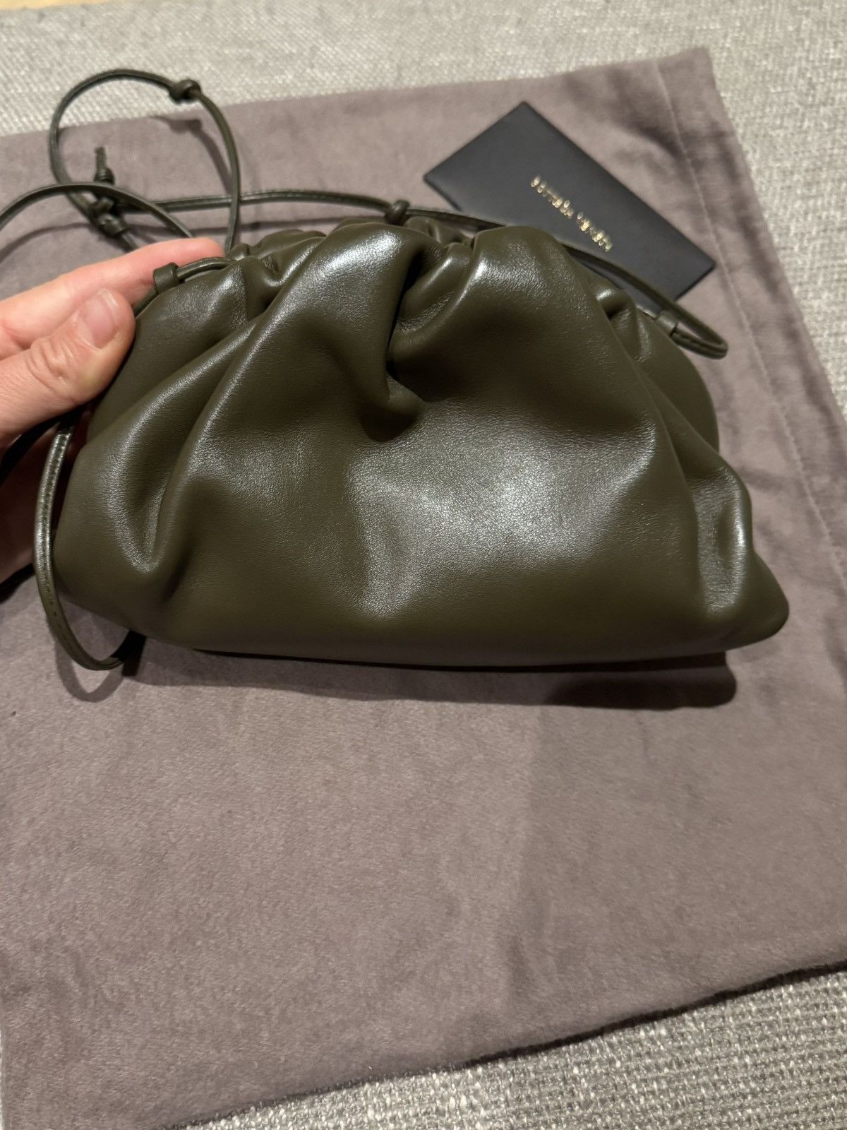 Bottega Veneta Bottega Veneta Kaki Mini Pouch Size ONE SIZE - 1 Thumbnail