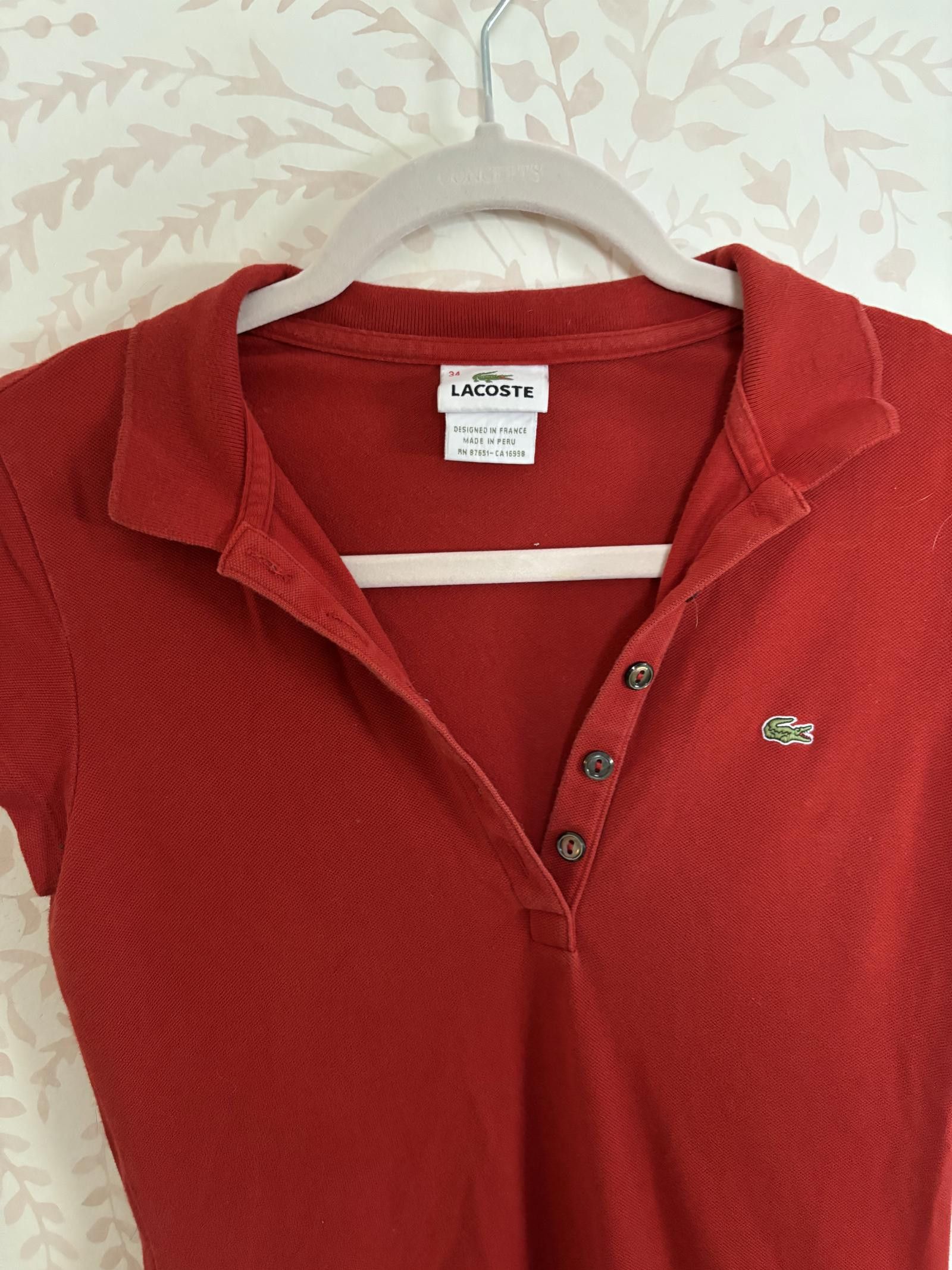 Lacoste VINTAGE Lacoste Red Polo Dress - Stylish & Comfortable Size S / US 4 / IT 40 - 5 Thumbnail