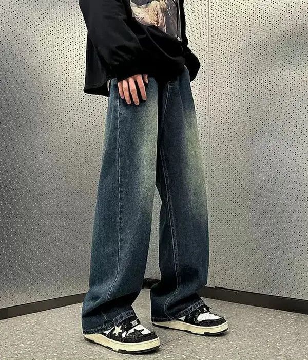 Japanese Brand VIBE Vintage blue men's loose distressed oversize jeans Size US 32 / EU 48 - 3 Thumbnail