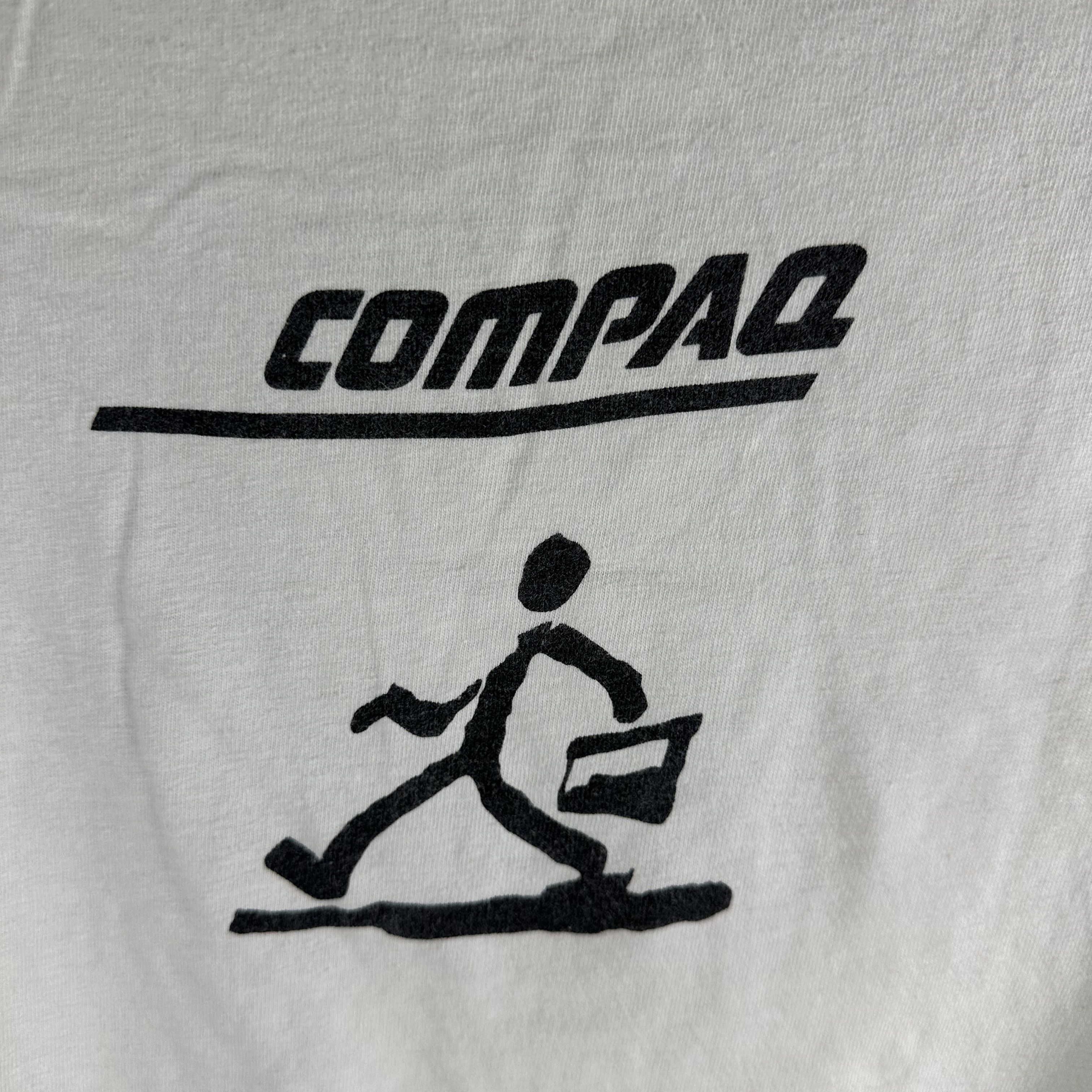 Vintage 90s Compaq Computer Company Promo Single Stitch T-shirt Size US XL / EU 56 / 4 - 2 Thumbnail