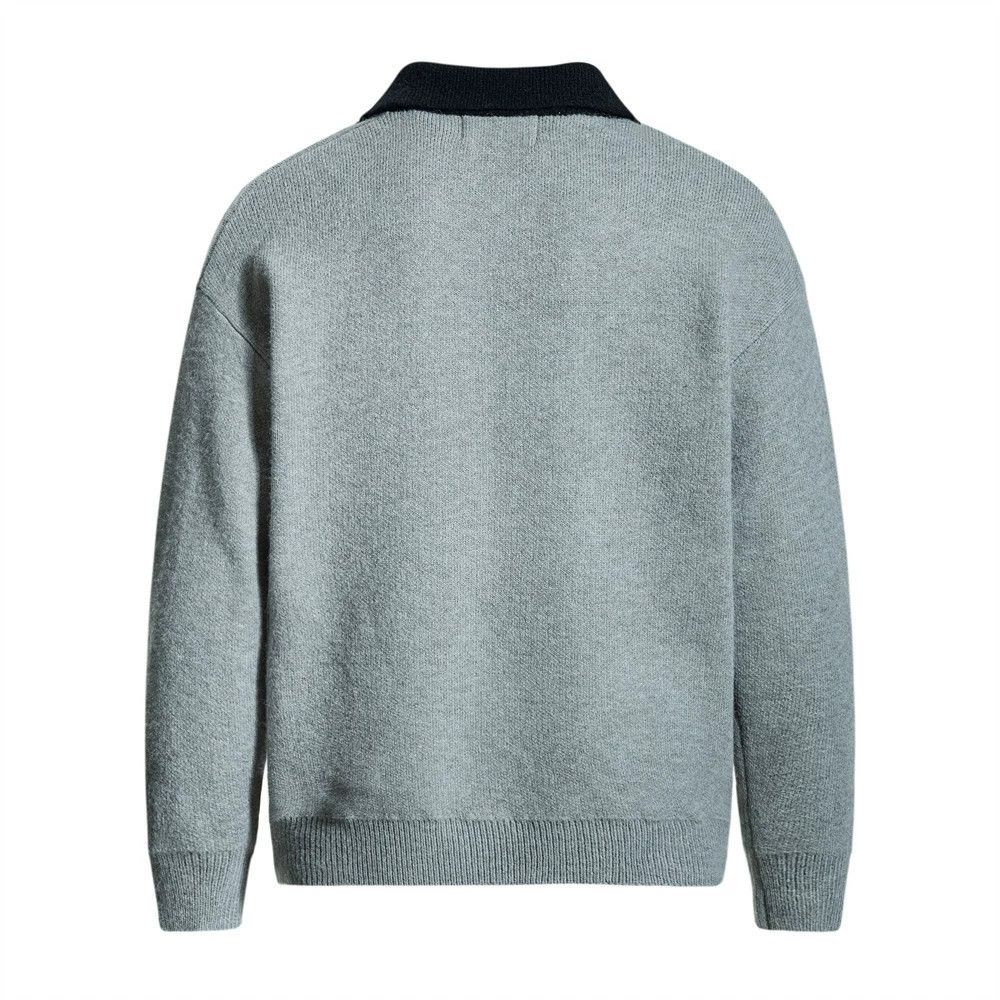 Vintage Men's trendy knitted Polo lapel sweater Size US M / EU 48-50 / 2 - 2 Thumbnail