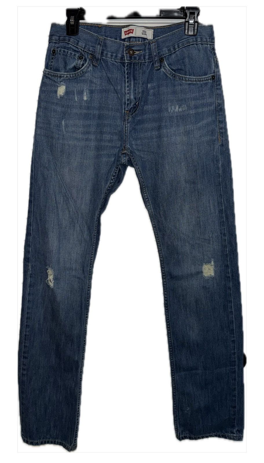 Levi's Levi’s 511 Slim Jeans – Distressed Faded Blue – 30x30 Size US 30 / EU 46 - 1 Thumbnail
