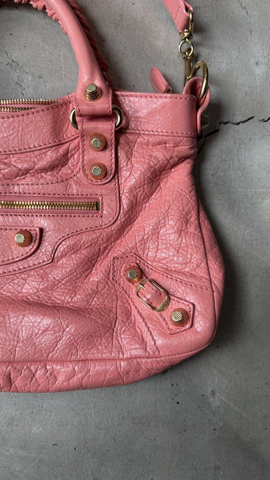 Balenciaga BALENCIAGA Agneau Giant 12 GoldHardware MiniCity RoseJaipur Size ONE SIZE - 5 Thumbnail