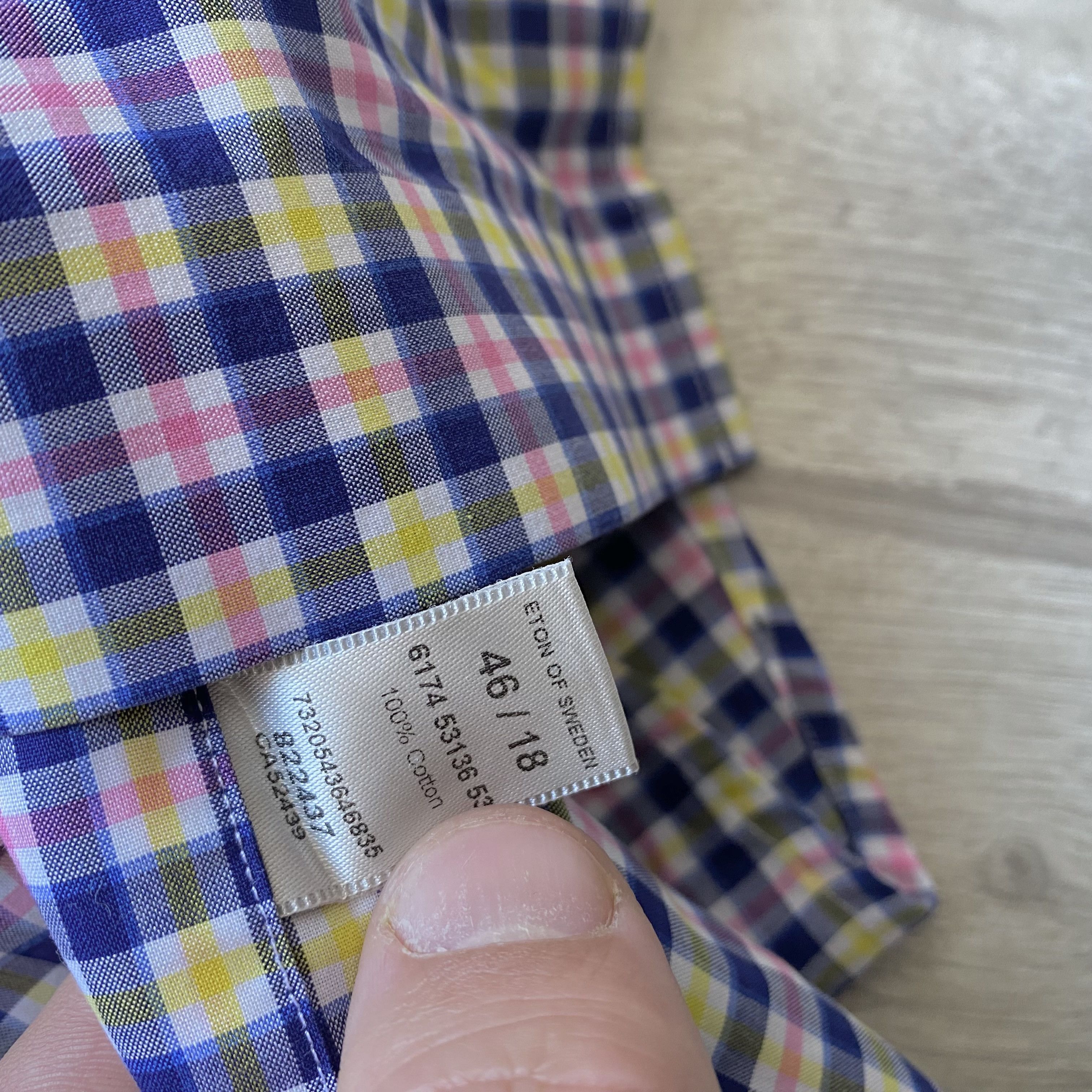 Eton 💎 luxury Eton Flannel Button Up Long Sleeve Shirt Size US XXL / EU 58 / 5 - 8 Thumbnail