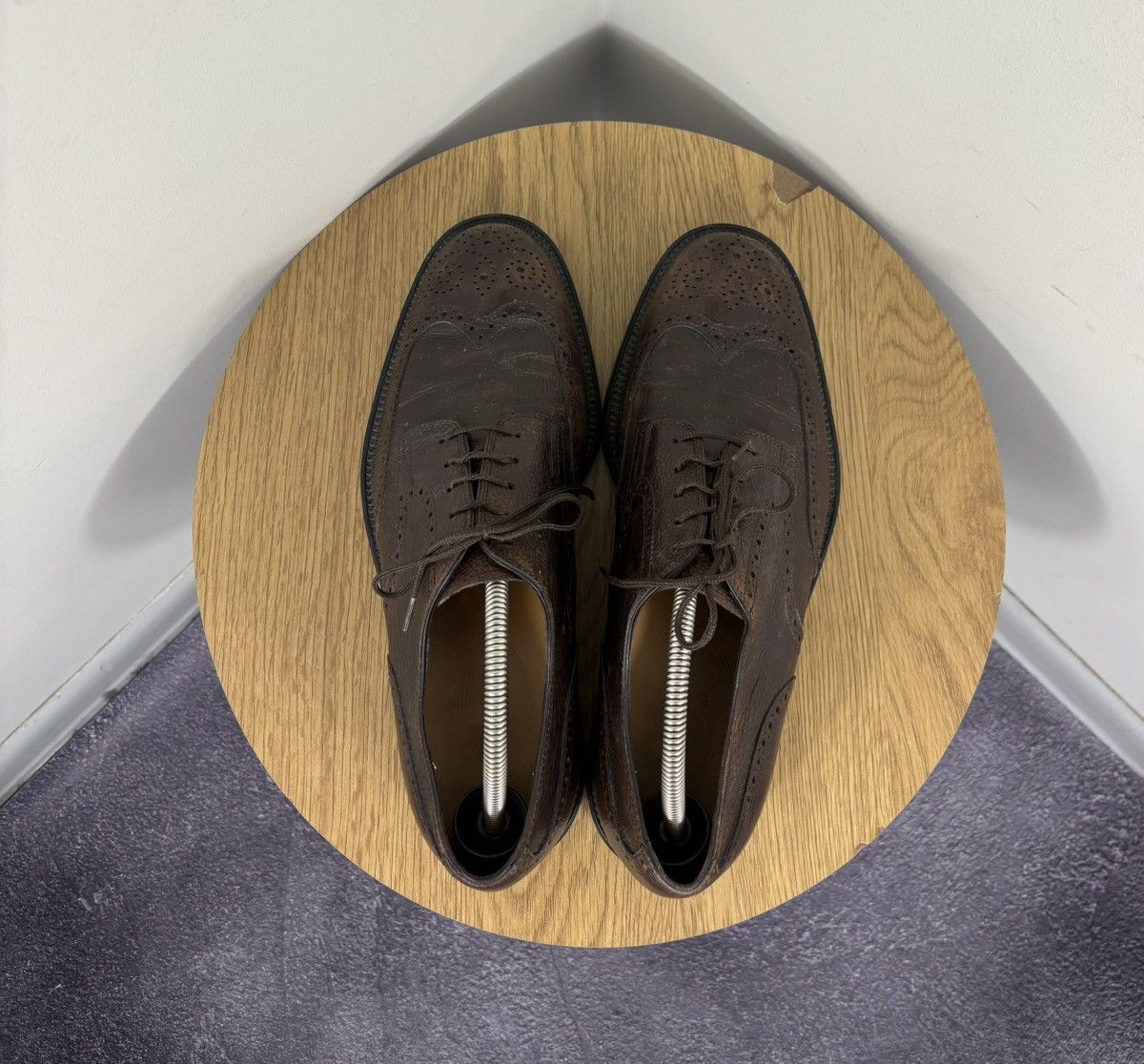 Tod's Tod’s Men’s Lace-Up Brown Leather Oxford Brogue Dress Shoes Size US 9 / EU 42 - 16 Thumbnail