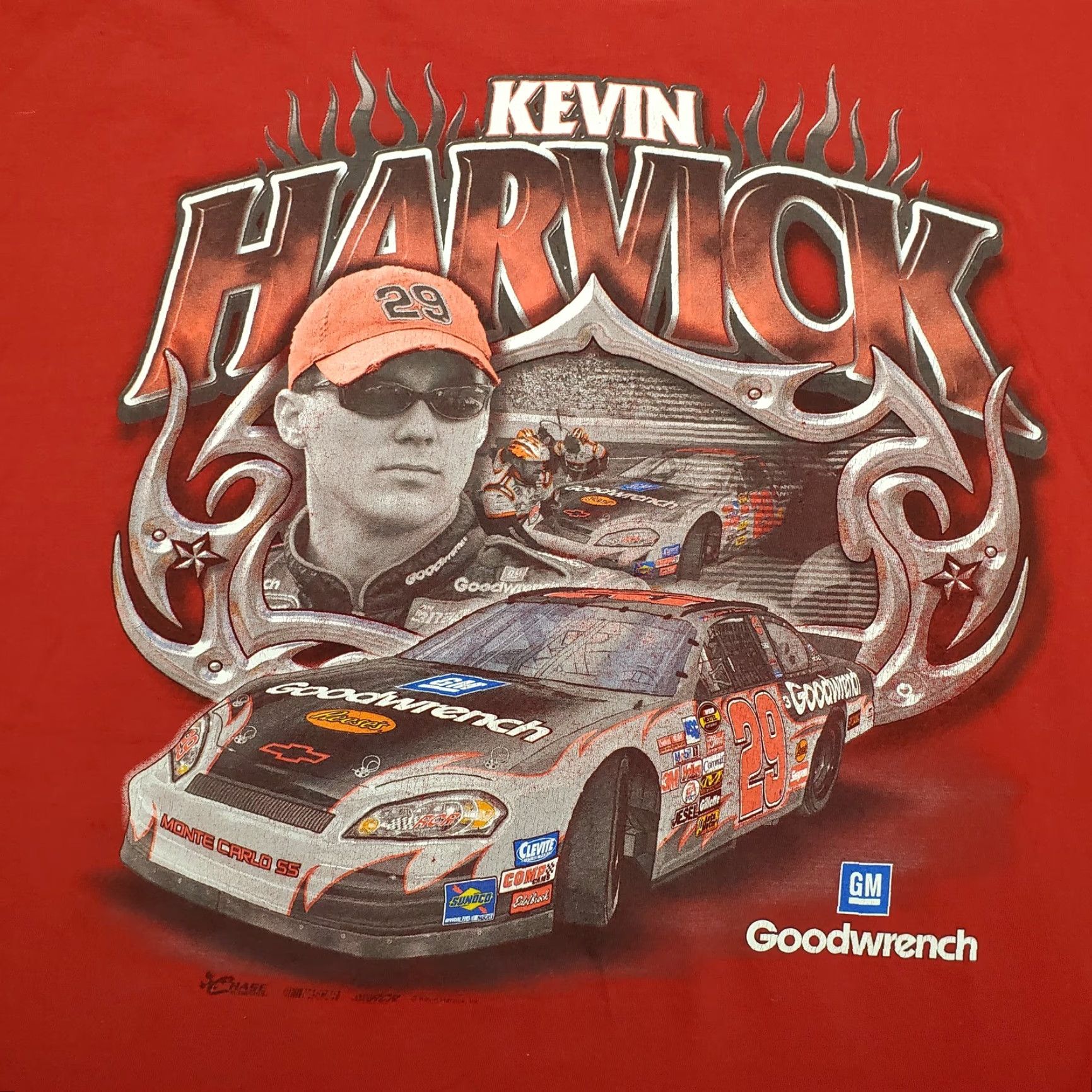 Chase Authentics VINTAGE Kevin Harvick Nascar Shirt Mens XL Red Short Sleeve Goodwrench Car TEE Size US XL / EU 56 / 4 - 5 Thumbnail